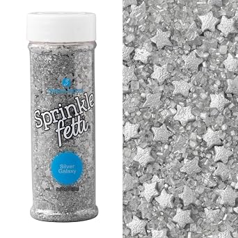 Sweets Indeed Sprinkles, Edible Sprinkle Sugar Mix, Perfect for Cake Decorations, Baking, Ice Cream, Cookies, Cupcake Topper Starlight