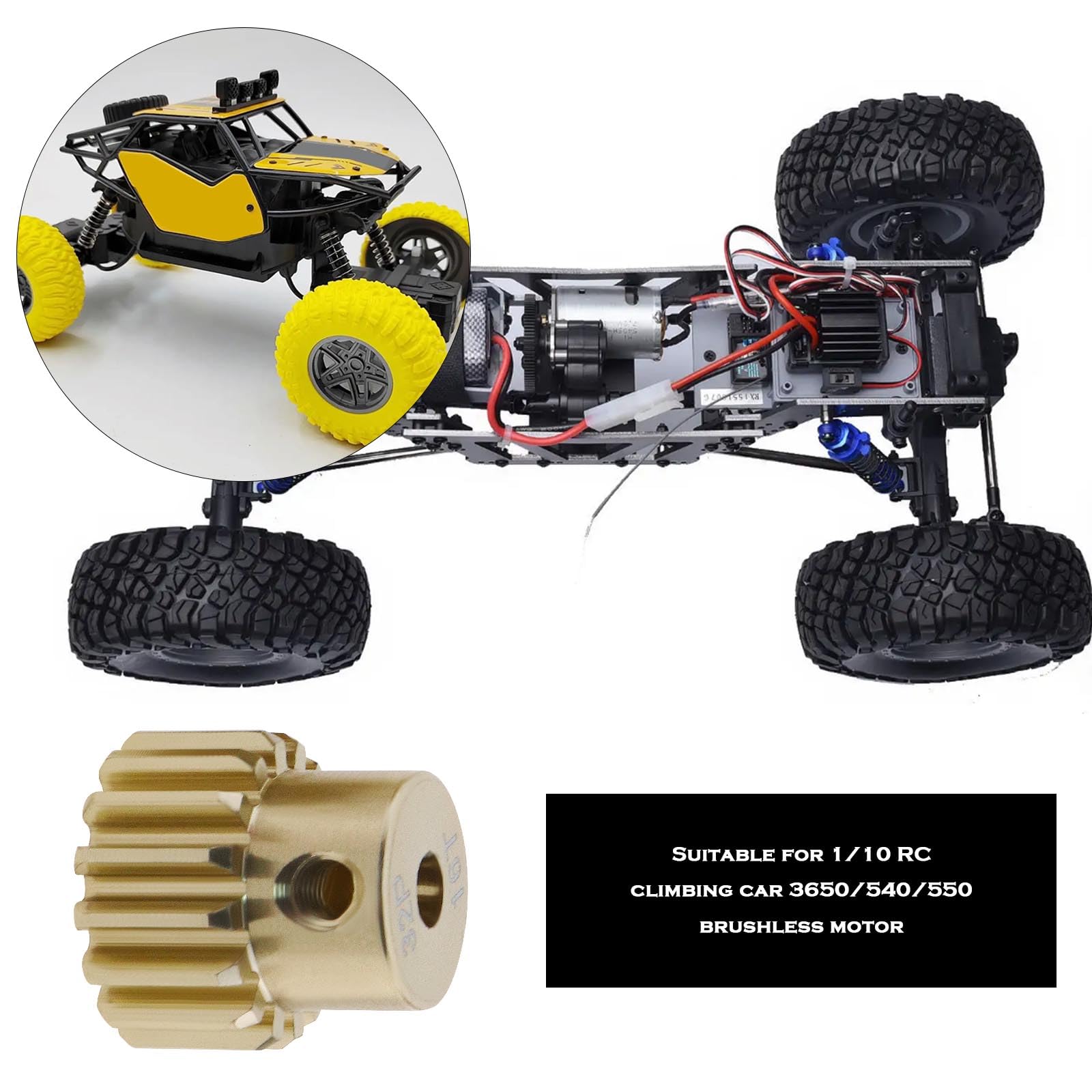 ECSiNG 5 Stück 32DP 3,175 mm Ritzelmotor-Getriebe-Set 12T 13T 14T 15T 16T für 1/10 RC Auto 3650 540 550 bürstenlose Motorwelle Ritzel Ersatzteile