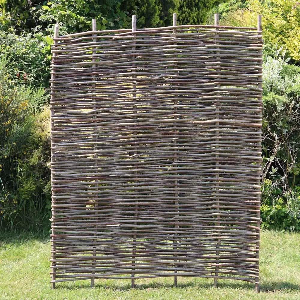 W0.9-1.82m x H0.6-1.82m Hazel Hurdle Fence Panel Premium Weave | 8 Sizes (W1.5m x H1.82m, 1)