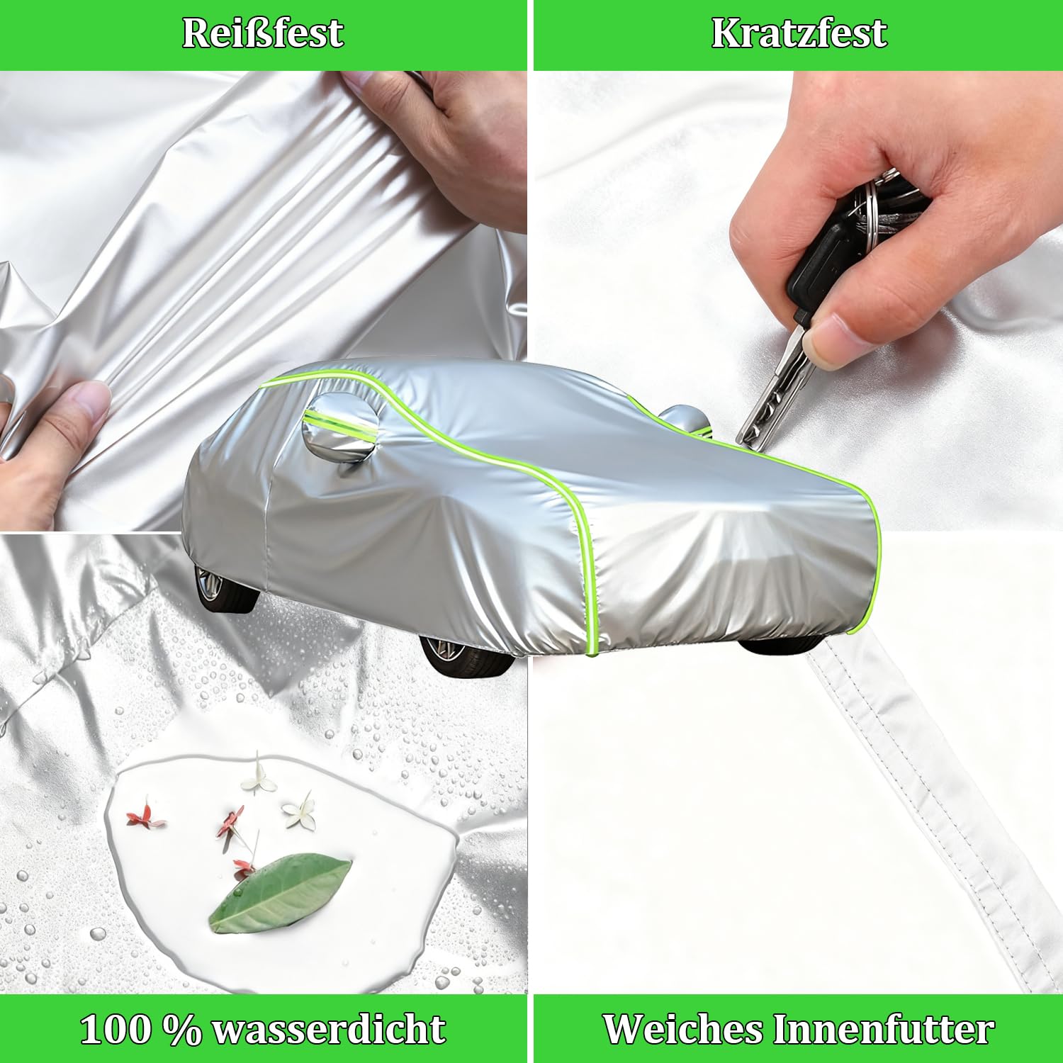 Autoabdeckung Outdoor für Audi Q5 (8R/FY) (2008-2024) Auto Abdeckplane Wasserdicht Aus Oxford-Gewebe Gefertigt, Schnee- und Regenbeständig und mit Windfesten Seilen Ausgestattet