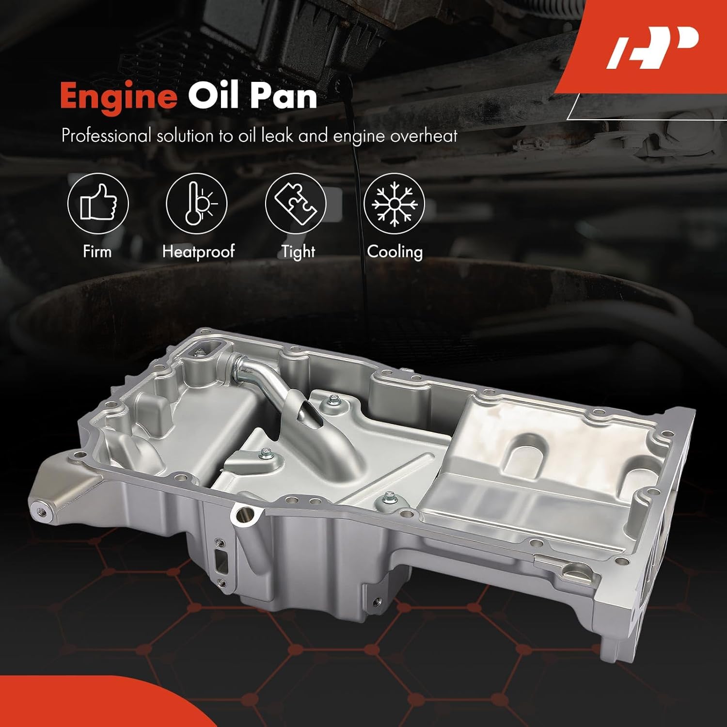 A-Premium 2.0L 2.2L 2.4L Engine Oil Pan Sump with Plug & Bolts, Compatible with Chevrolet Equinox 2010-2017, Malibu 2005-2014, Impala, Cobalt & Buick LaCrosse, Regal & GMC Terrain & Pontiac & Saturn