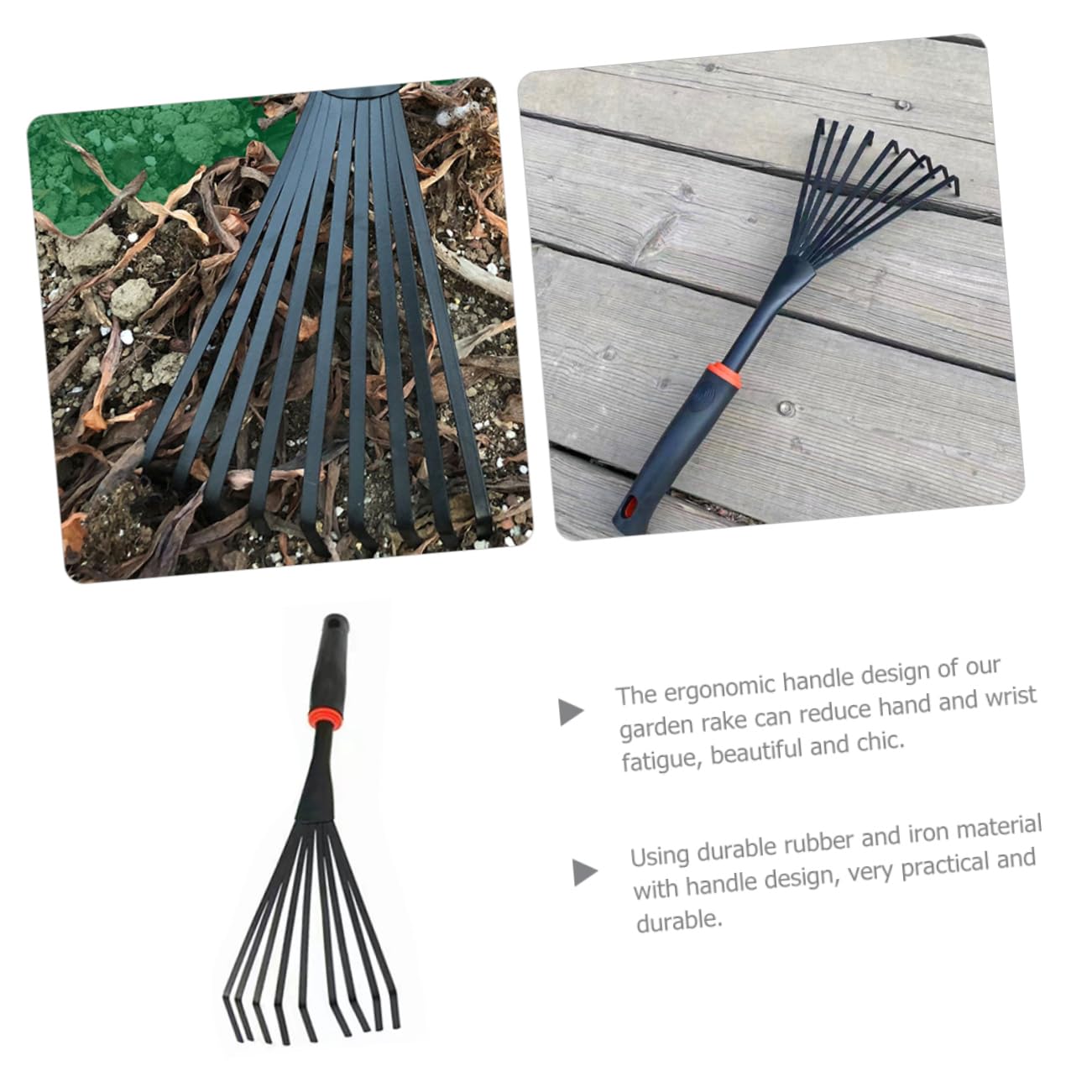 Gatuida 5pezzi Rastrello Giardinaggio Antiscivolo Strumento per e Giardinaggio Spazi Ristetti Resistente Giardinieri Appassionati