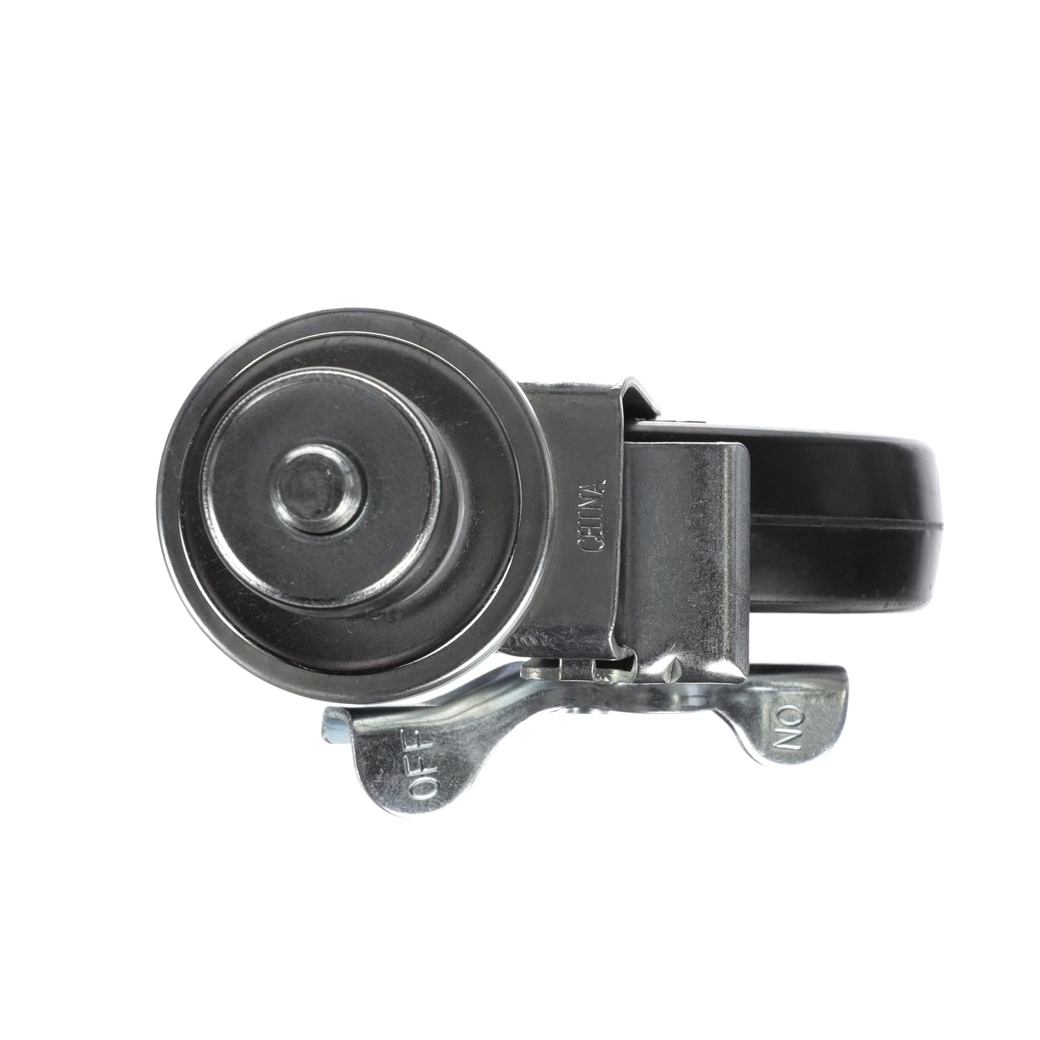 Medium Duty 1-5/8" Expanding Stem Caster with 3-1/2" Black Rubber Wheel with Brake