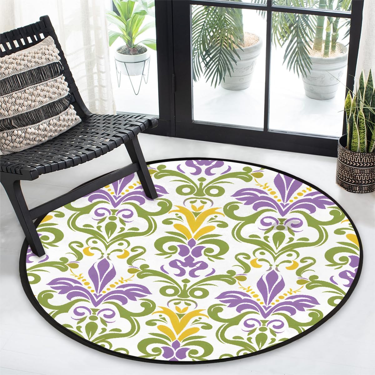 5 Ft Small Round Rug St. Patrick's Day Soft Circle Area Rugs Non Slip Washable Circular Door Mat for Indoor Bedroom Living Room Nursery Kitchen Bathroom Entryway Home Carpet Decor Z- (45)