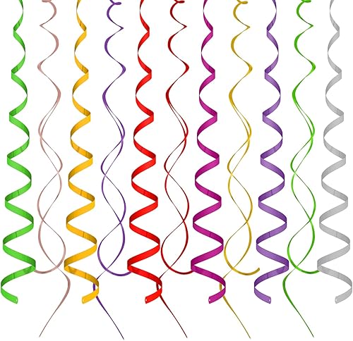 60 decoraciones colgantes de remolino, decoraciones colgantes multicolores, decoraciones de serpentinas para fiestas, decoraciones de techo con