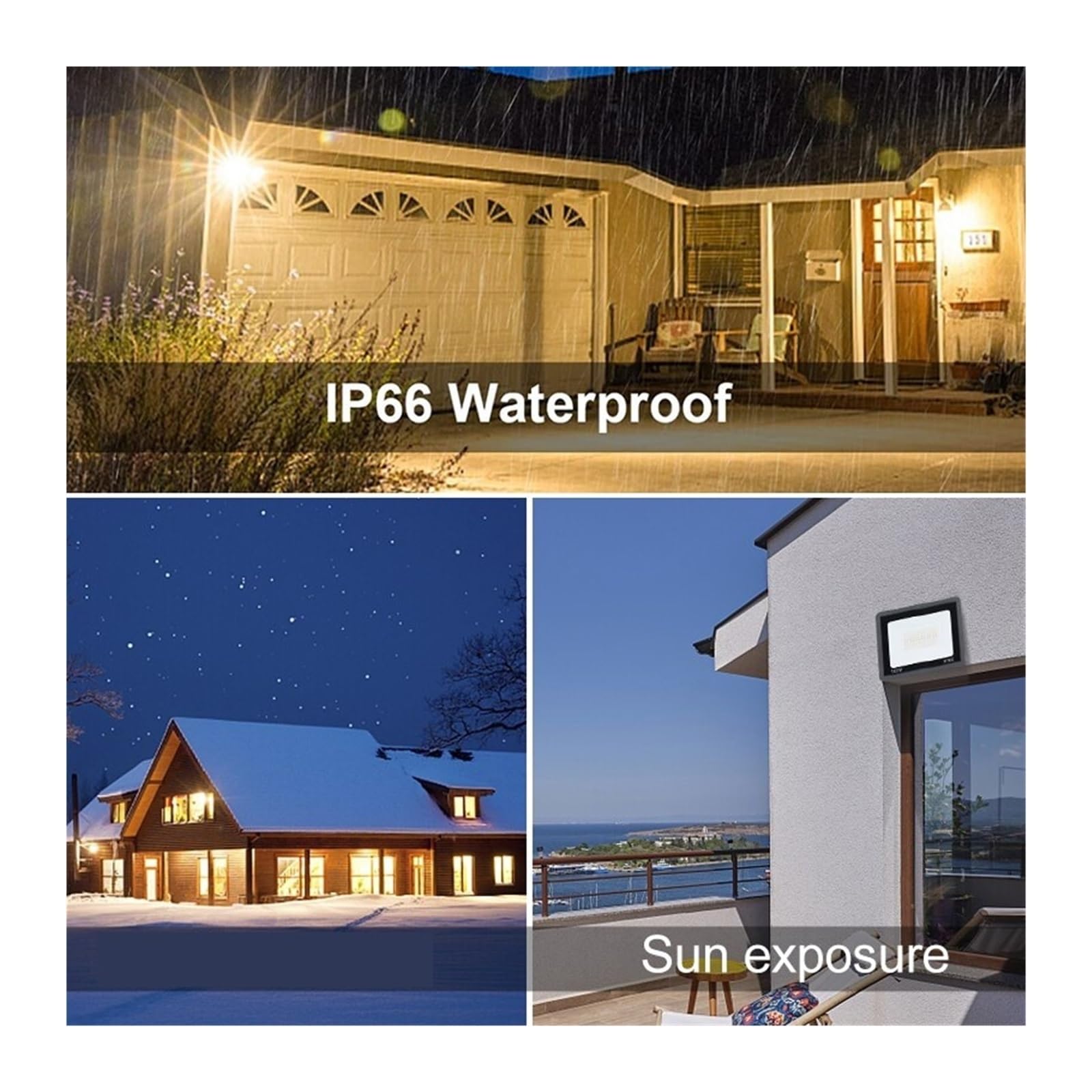 Proiettore per esterni, Faretto RGB Smart APP Controllo vocale CCT 3000-6500K 50W 100W AC for illuminazione esterna for feste in giardino(50W)