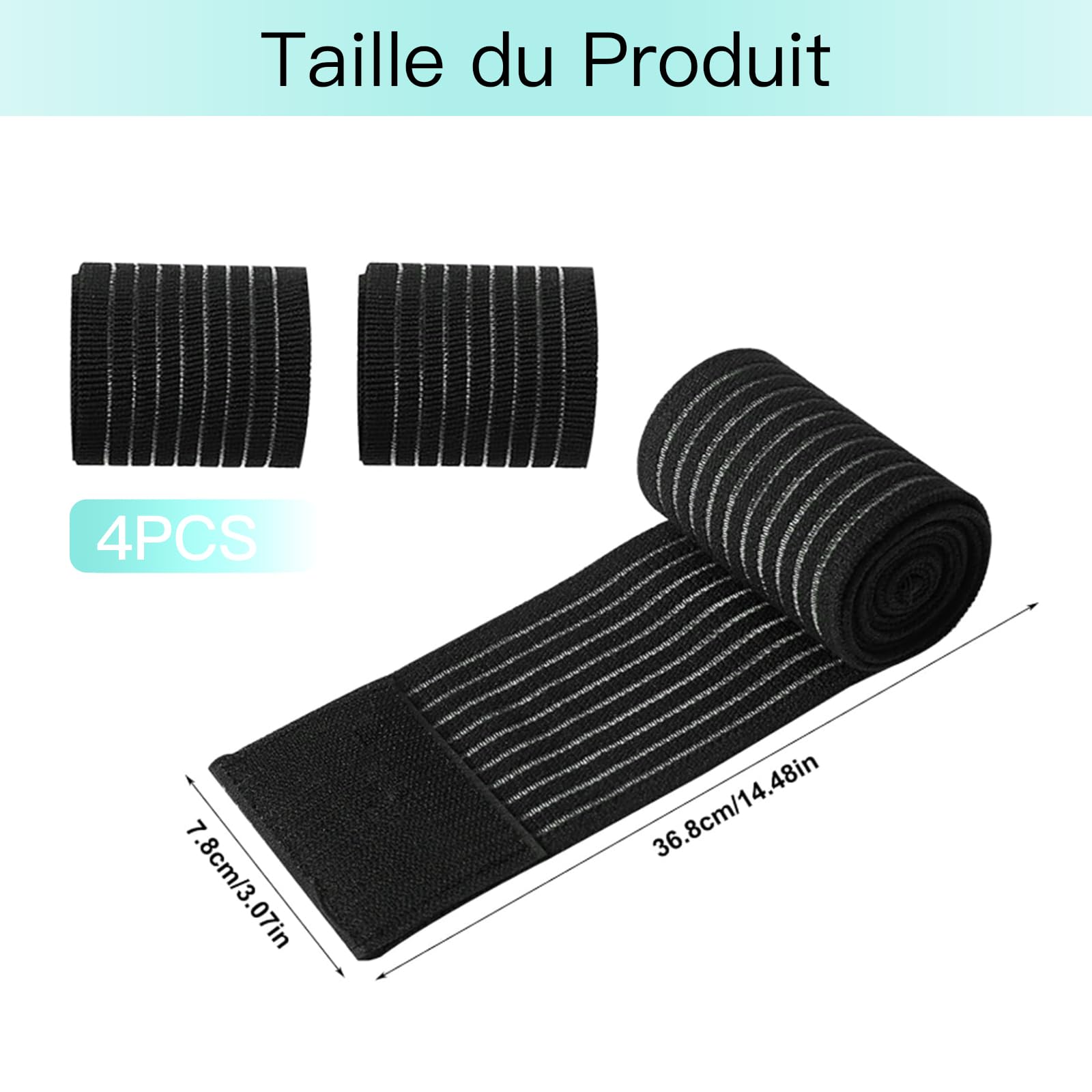 Protège-Poignet Respirant Élastique Ajustable en Polyester pour Tennis, Gym, Fitness Homme et Femme