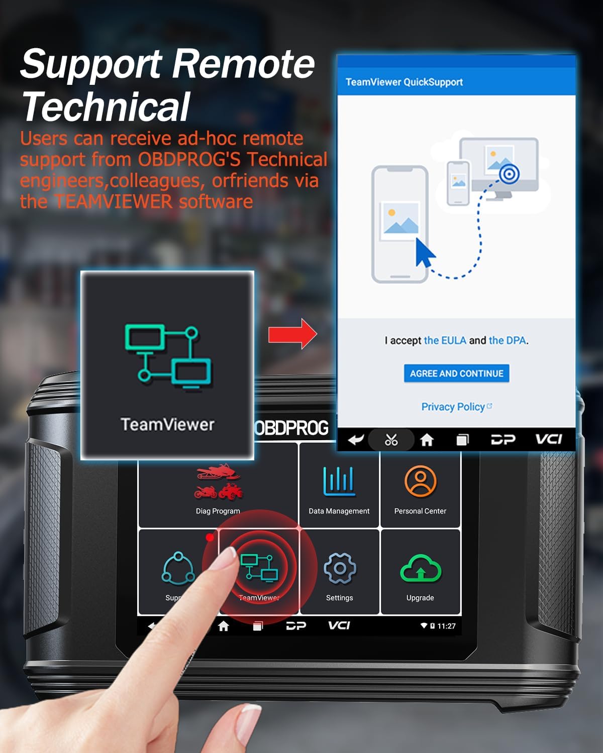 OBDPROG Moto 100 5" Motorcycle Diagnostic Tool, Full-System OBD2 Scanner with Quick Service Resets, Active Text & Advanced Programming, Fits for Harley, Honda, Yamaha, Indian, Polaris, Victory, BRP