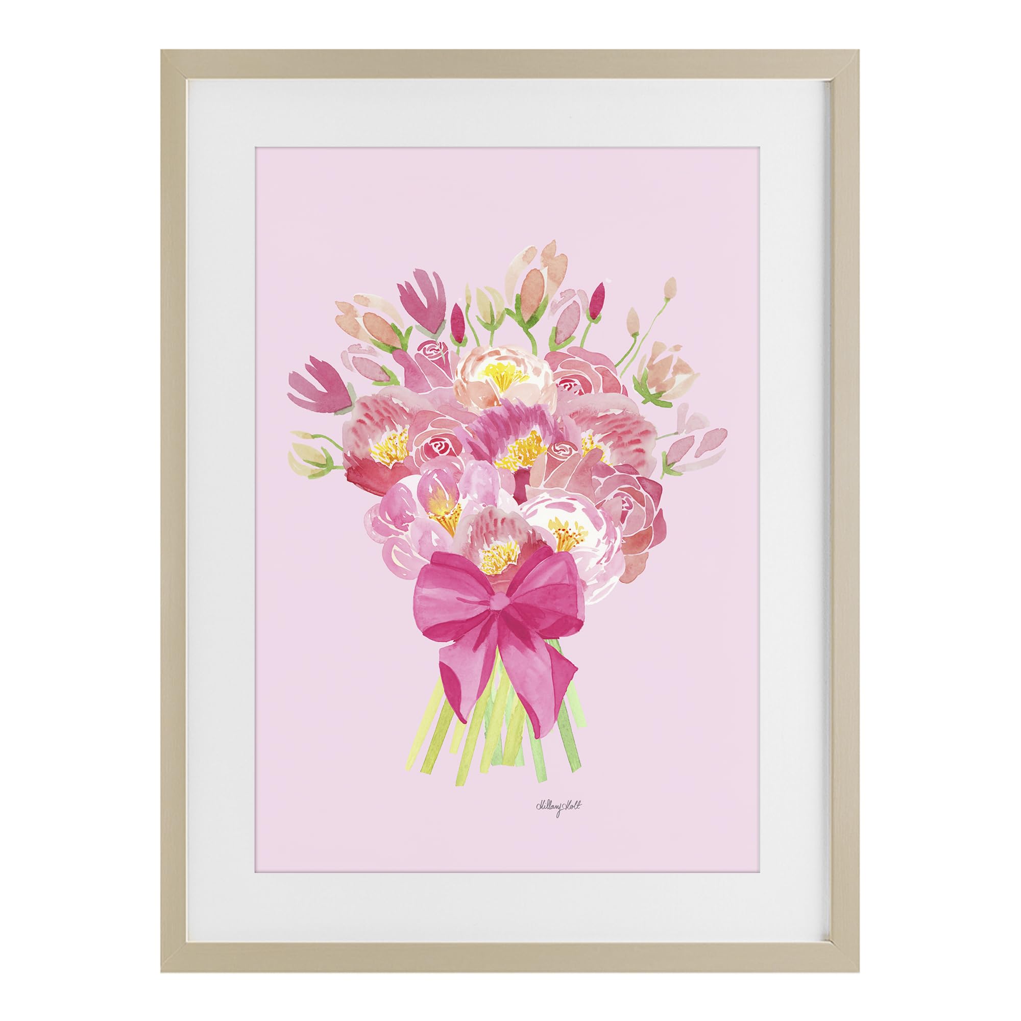 'Romantic Blushing Peonies'| Framed Print Under Glass