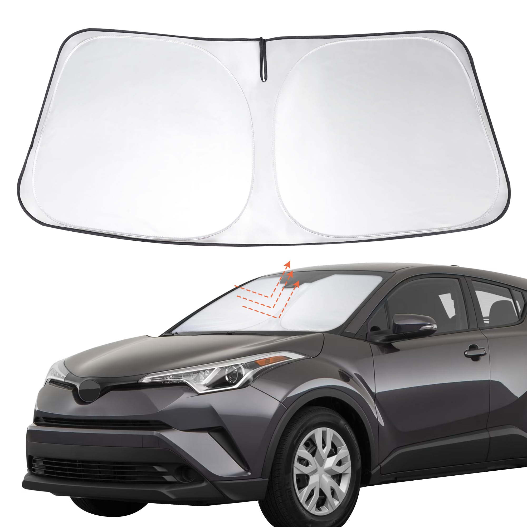 Windshield Sun Shade Sunshade for 2018-2023 Toyota CHR CH-R