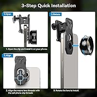 Vista 6 de APEXEL Lente de fotografía macro profesional para smartphone, lentes macro para iPhone, Samsung, Galaxy, Oneplus, teléfono Android