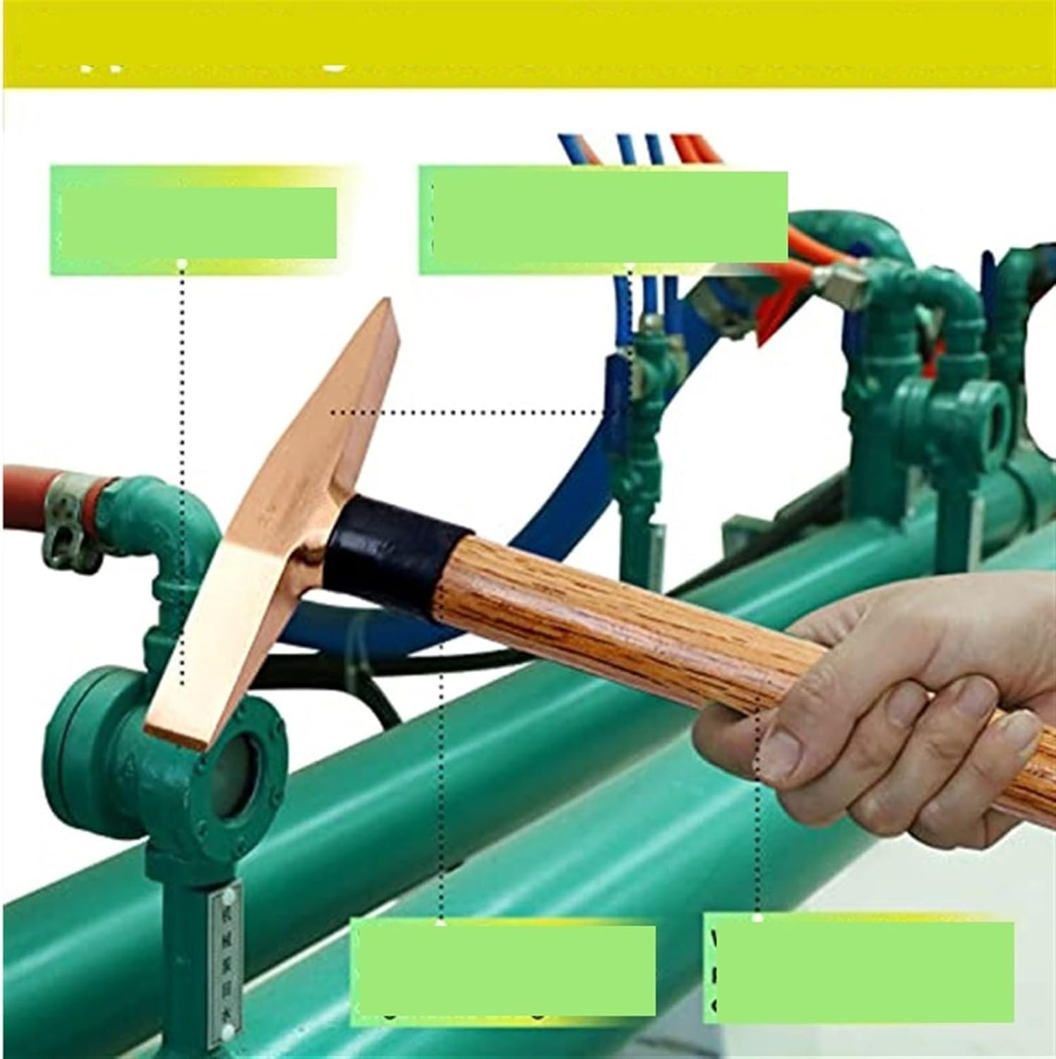 INLIMA Hammer Copper Scaling Hammer with Handle Welding Hammer Chipping Hammer