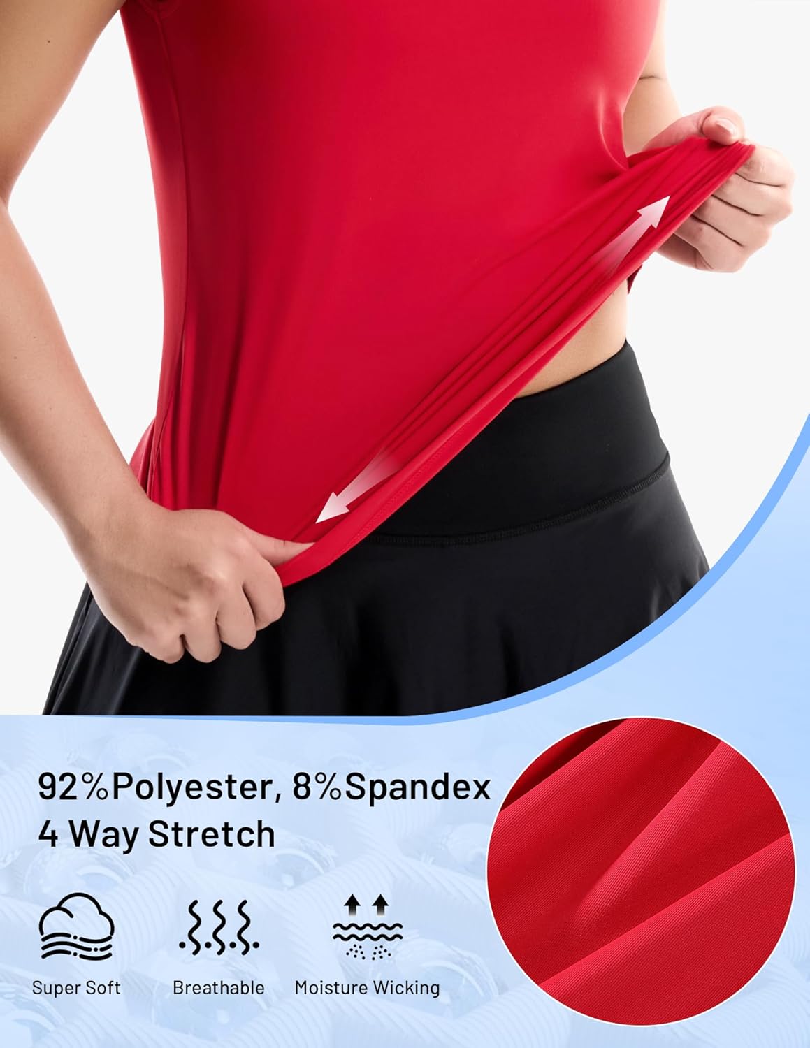 MIER Womens Sleeveless Golf Shirts - Quarter Zip UPF 50+ Collared Polo Tank Tops, Quick Dry Zip Up Tennis Sports Active Tee - Image 4