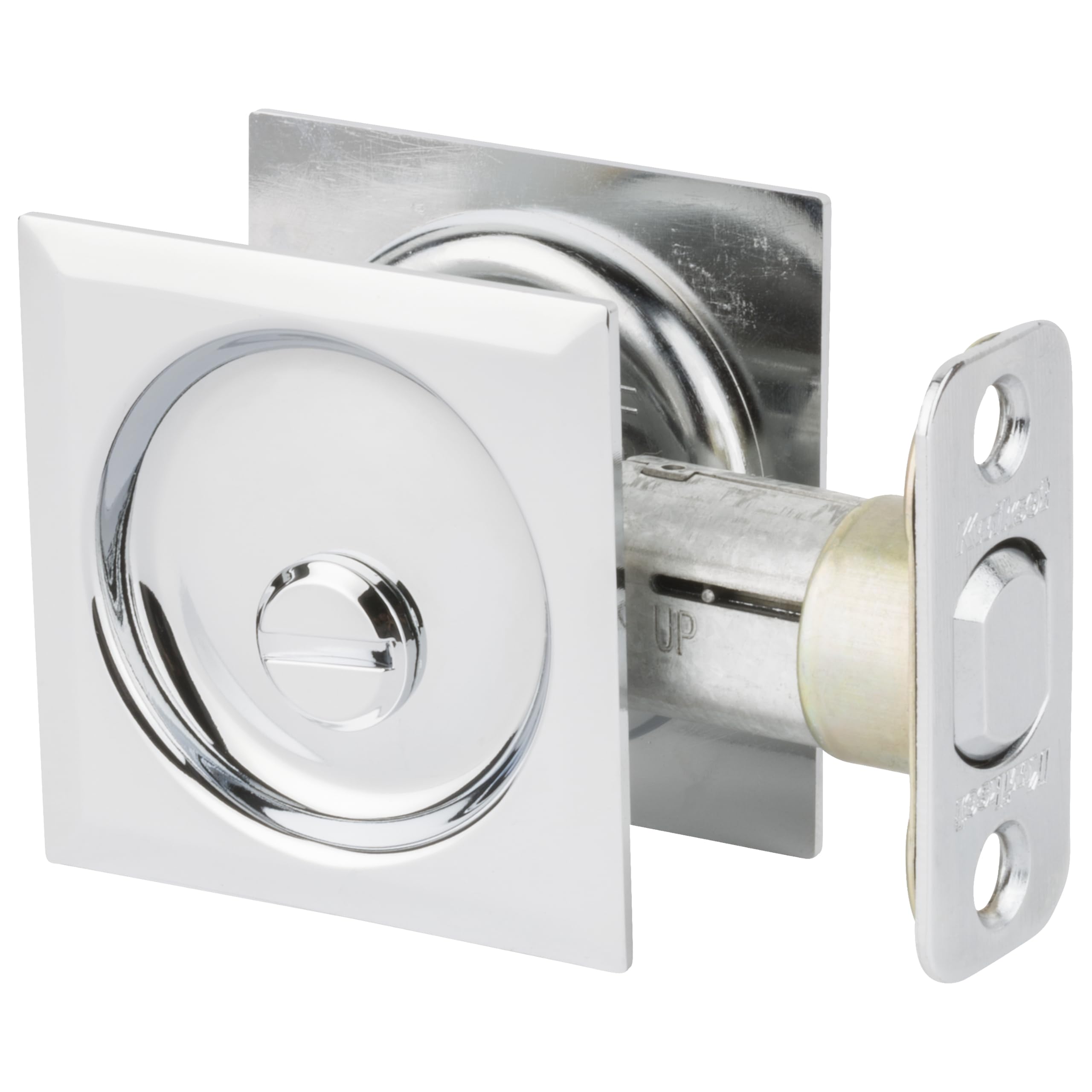 Kwikset Matte Black Pocket Door Lock - Unlocked Security -10