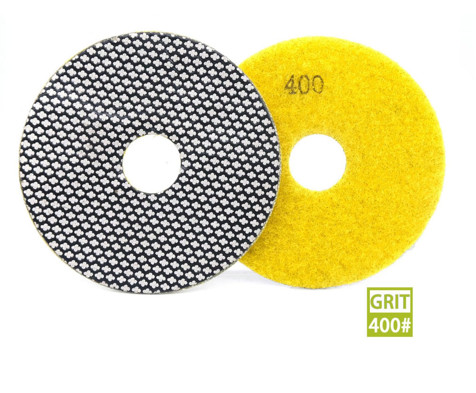 Almohadillas pulidoras de diamante, Disco de lijado abrasivo flexible con almohadilla de pulido de diamante galvanizado de 3" y 80 mm for vidrio, granito, mármol y baldosas de cerámica, 4 unidades