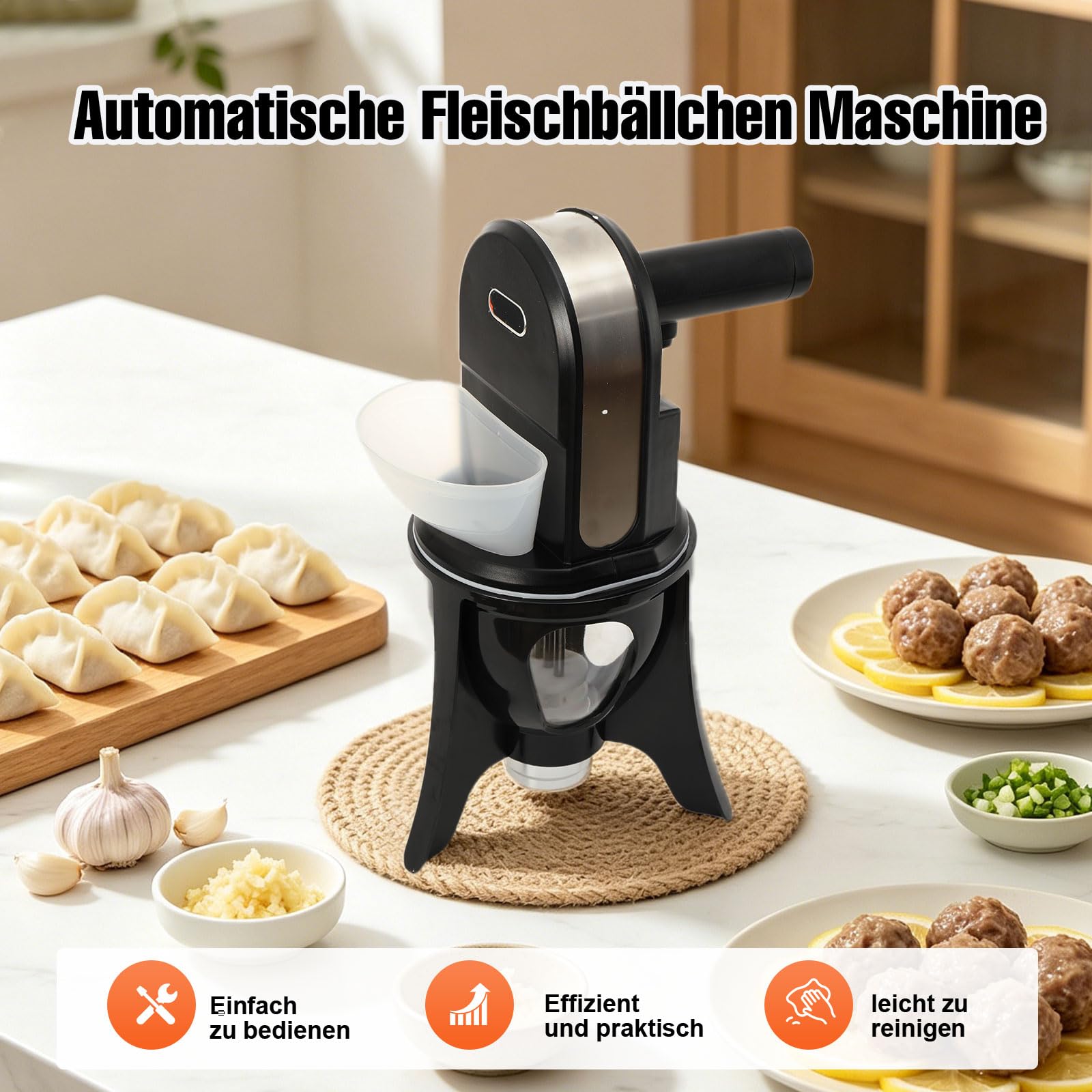 Automatische Fleischbällchen Maschine, kleine automatische süße Knödel Maschine, Fischfleisch Ball bilden Maschine, klebrigen Reis Ball Machen Fleischbällchen Maschine für Küche