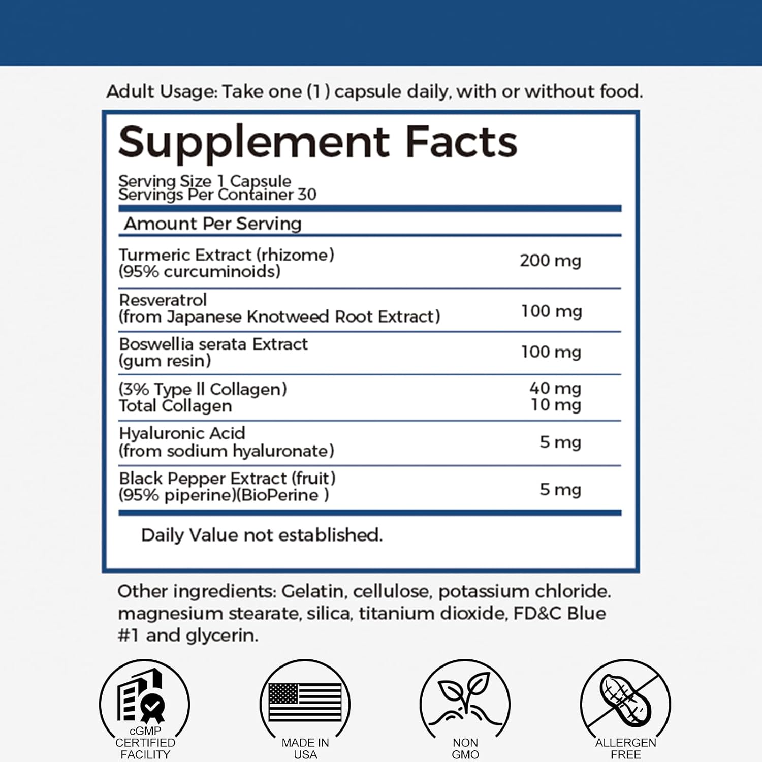 ​​Advanced Joint Support, Joint Support Supplement, Joint Health Supplement for Women, Joint Repair,Alleviate Joint Pain, High Potency Collagen, Turmeric, Boswellia, Resveratrol, 60 Ct - Image 4