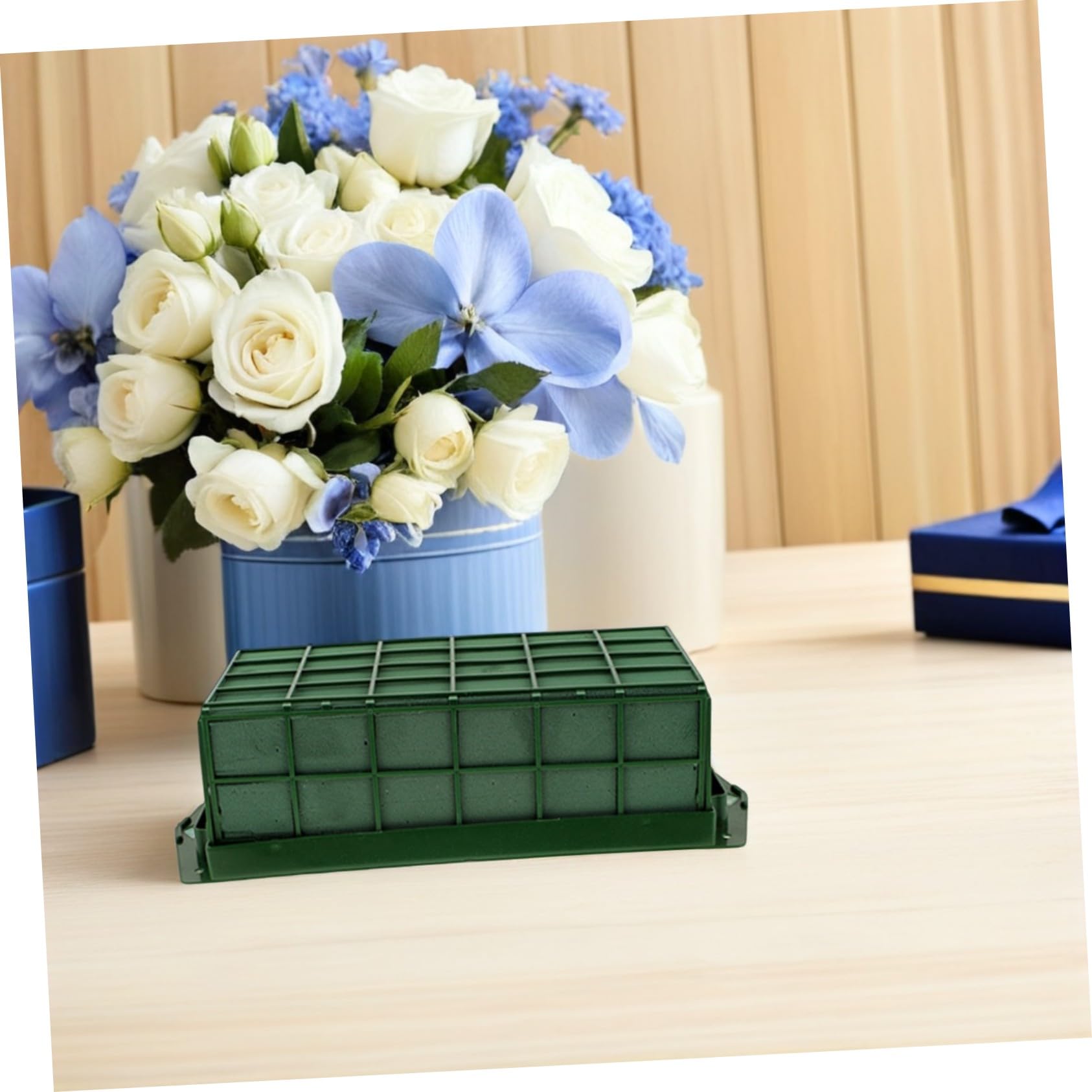 Uonlytech 6 Szt. Prostokątne Klatki z Pianki Do Kwiatów Stabilne Koszyki Kwiaty Do Dekoracji Stołu i Ściany Akcesoria Florystyczne Kwiatowych DIY Floral Mud Holder