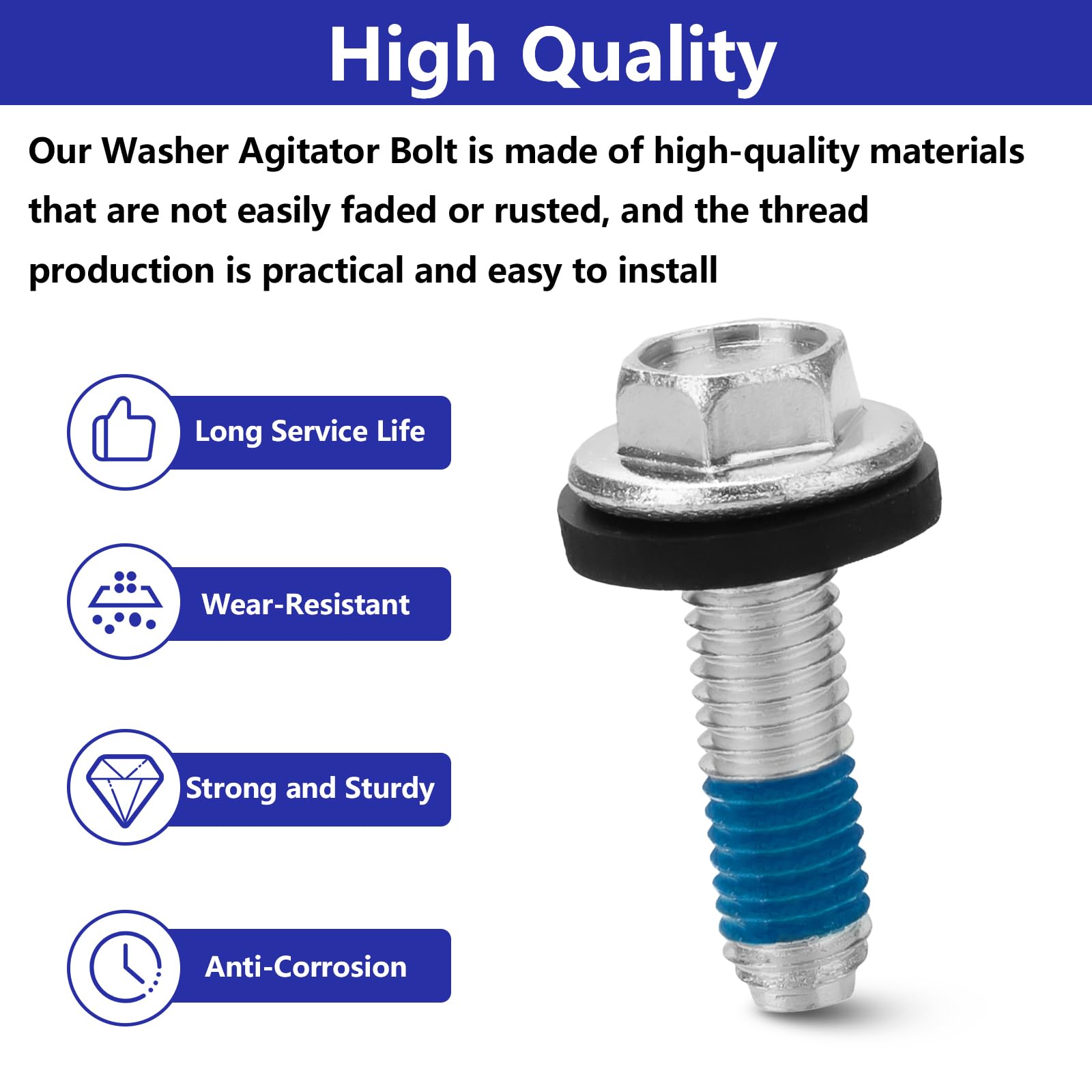 Amazon.com: Clothes Washer Machine Agitator Bolt with Rubber 