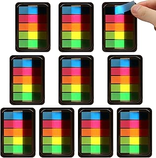 Lot de 1000 feuilles de notes adhésives Pop Up transparentes pour le marquage de page