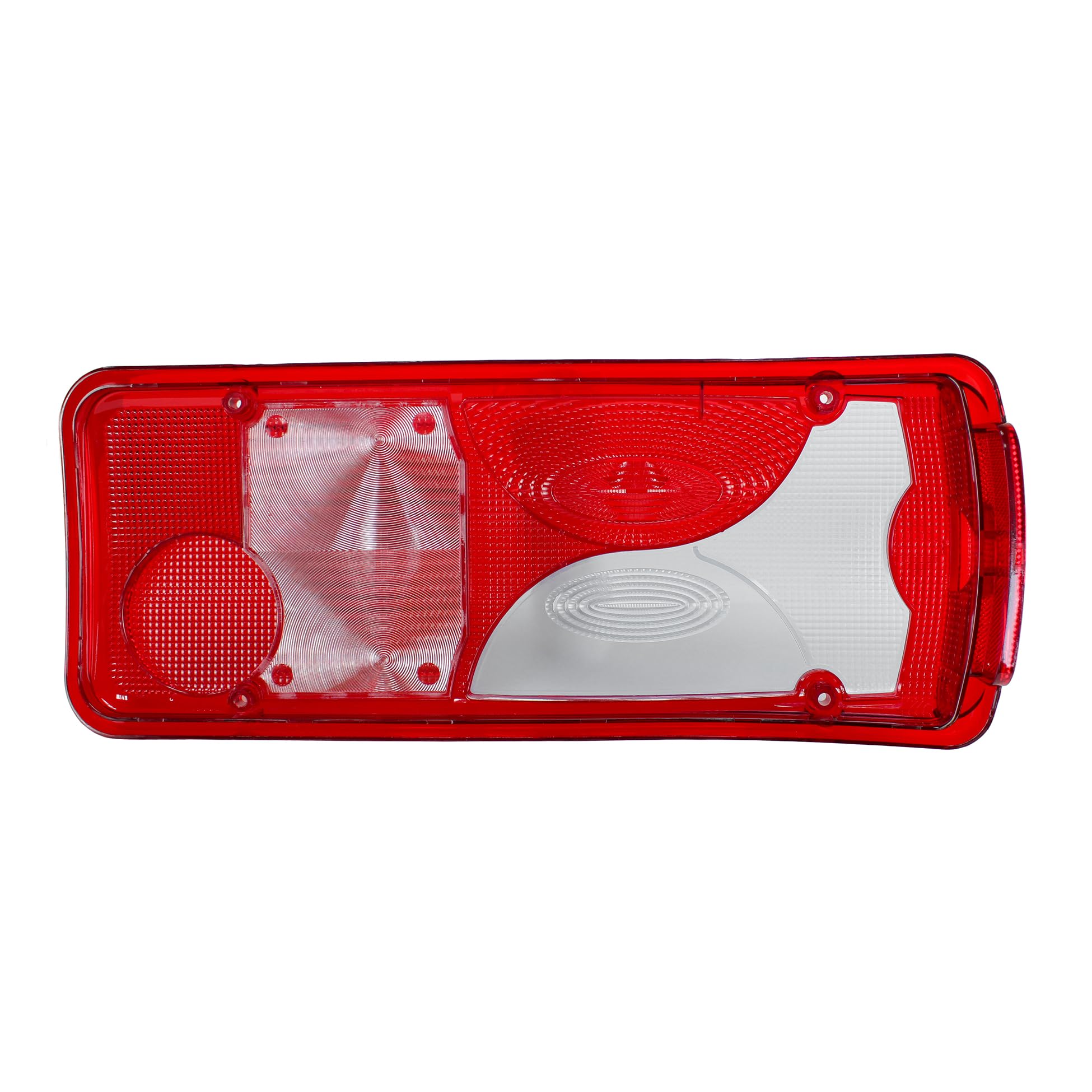 Generisch 2 lenti in vetro bianco, vetro di ricambio per fanale posteriore sinistro/destro per camion/Scania/Crafter/Sprinter/MAN - Vetro per fanale posteriore con marcatura CE - Rosso/Bianco