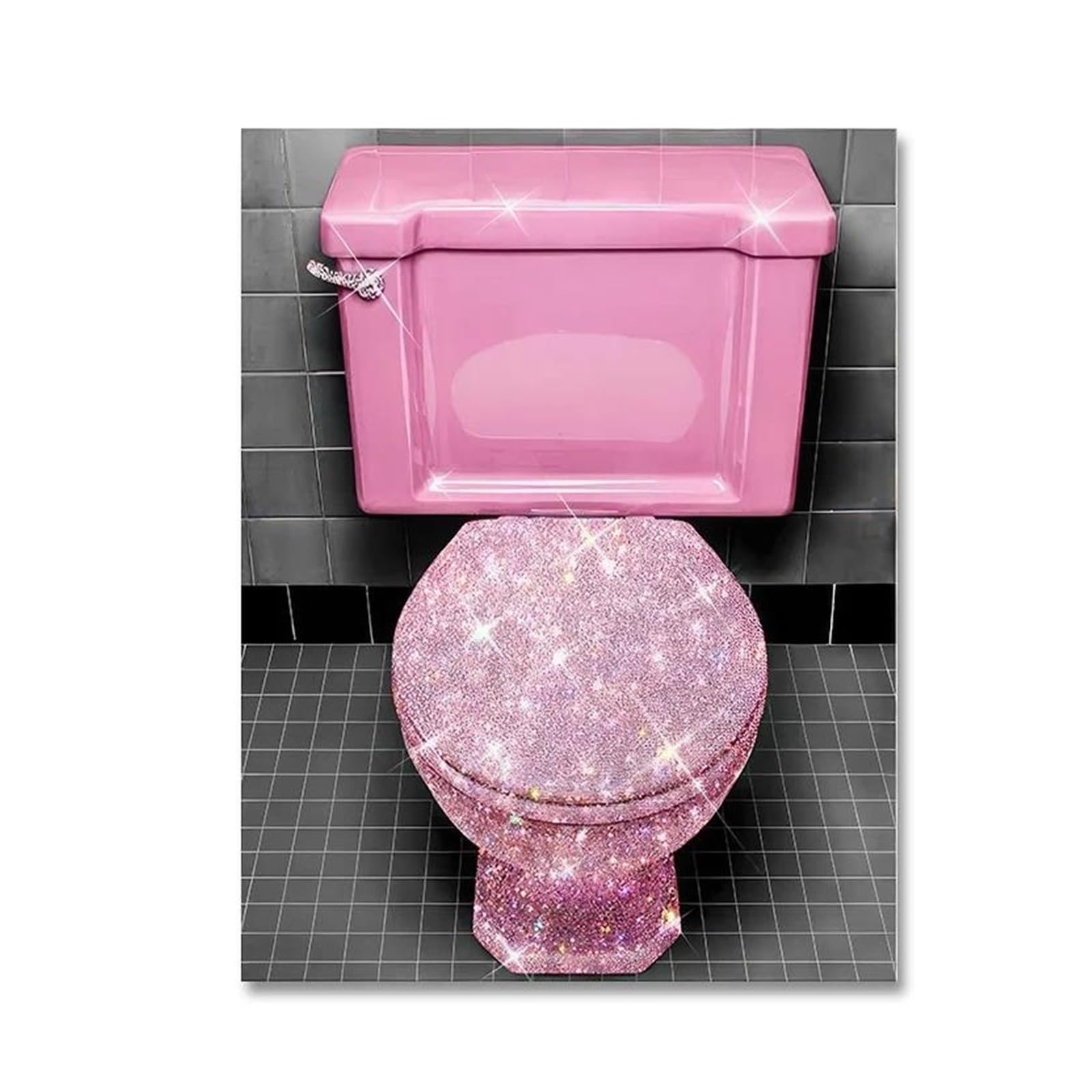 Cuadro de baño sin marco resistente a la humedad con lámina de moda para mujer de 30x45