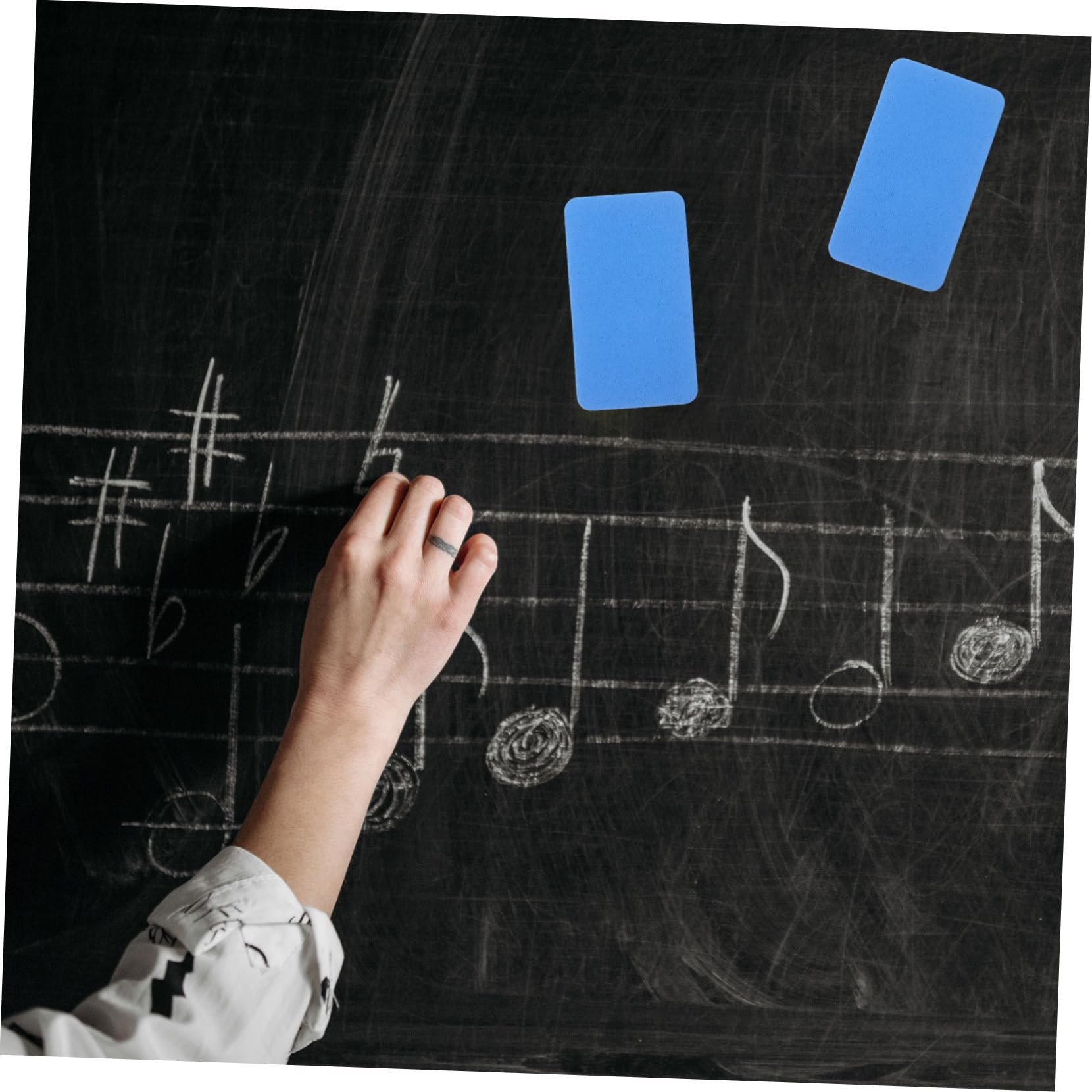 SHINEOFI 5 Set Cancellino Magnetico Per Lavagna Gesso Matita Pastello Matite Cleanseen Gomma Cancellare Dell'insegnante Cancellini Portatili Per Lavagne Bianche Eva Blue 10 Pezzi * 5