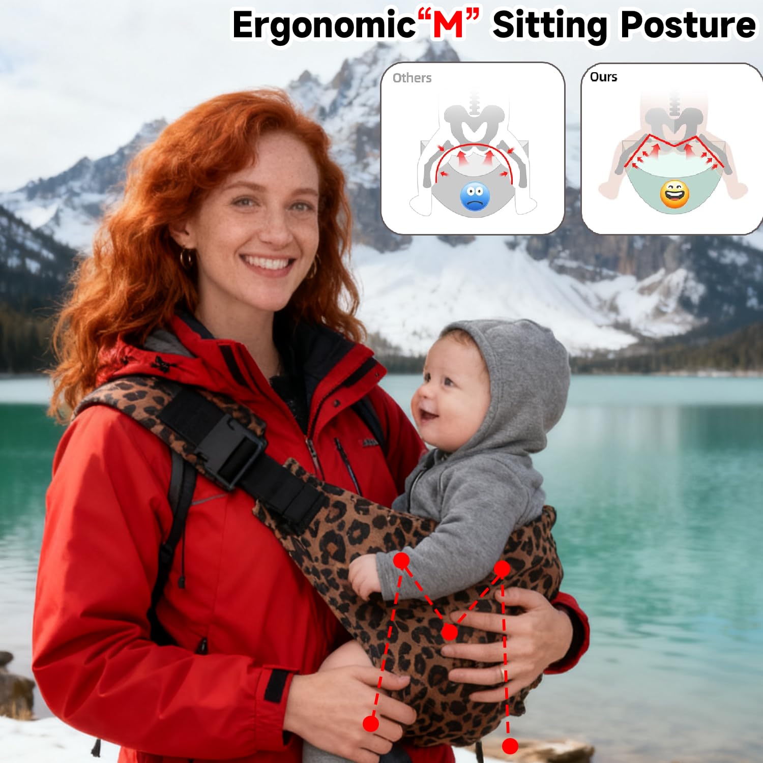 Baby Sling Carrier | Adjustable Front & Back, Adjustable Sling Easy Toddler Carrier Comfortable Baby Wrap Carrier Baby Carrier Wrap for Newborn Up to 6M-3 Years — view 2