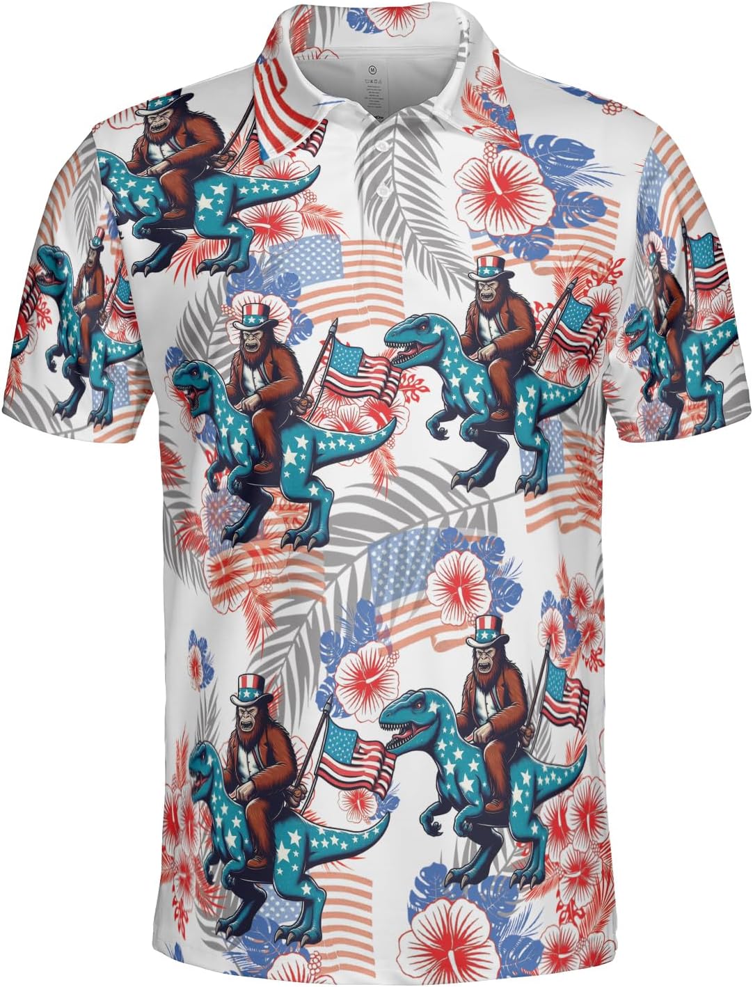 Bigfoot Golf Shirt Men Funny Golf Polos for Men Dry Fit Funny - Golf Polo Shirts Hawaiian Polo Golf Outfits (MP_PL_2)