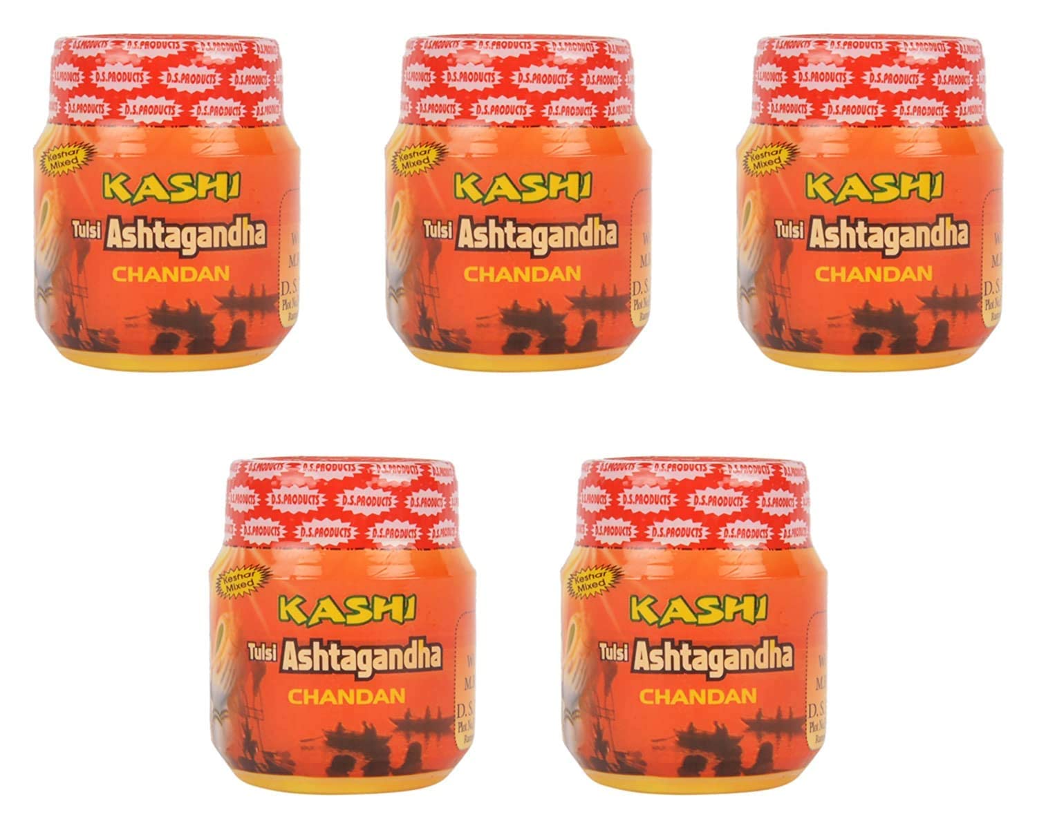 Rudraksha Bhakti Bhandar Kashi Astagandha Chandan/Tilak (100% Pure & Natural) 30gm Each Pack - Pack of 5
