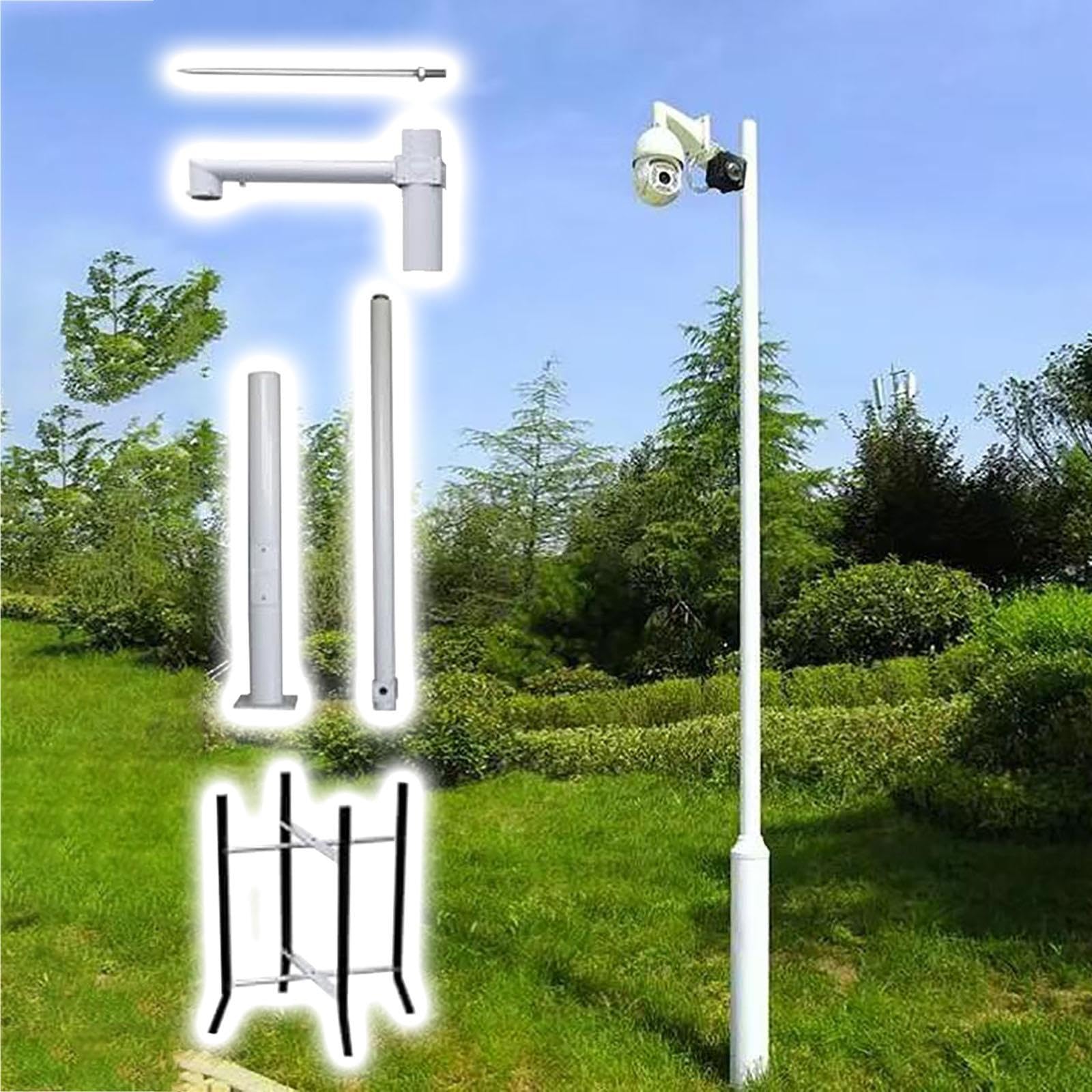 Support Caméra de Sécurite Poteau de fixation au sol pour surveillance