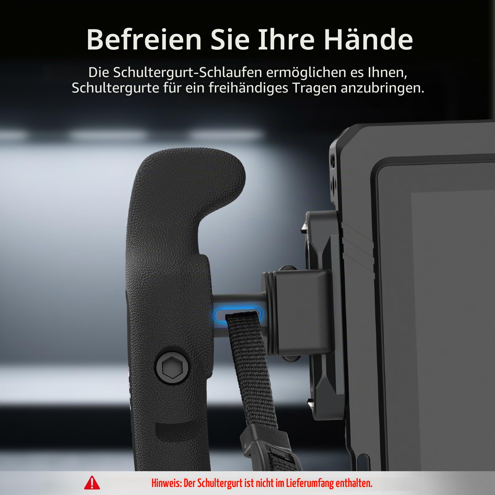 Nitze Side Handle with NATO Clamp, Kamera Seitengriff NATO 360° Drehbar für Links- und Rechtshänder, Kompatibel mit Smartphone, iPad und Monitorkäfig – PA32C