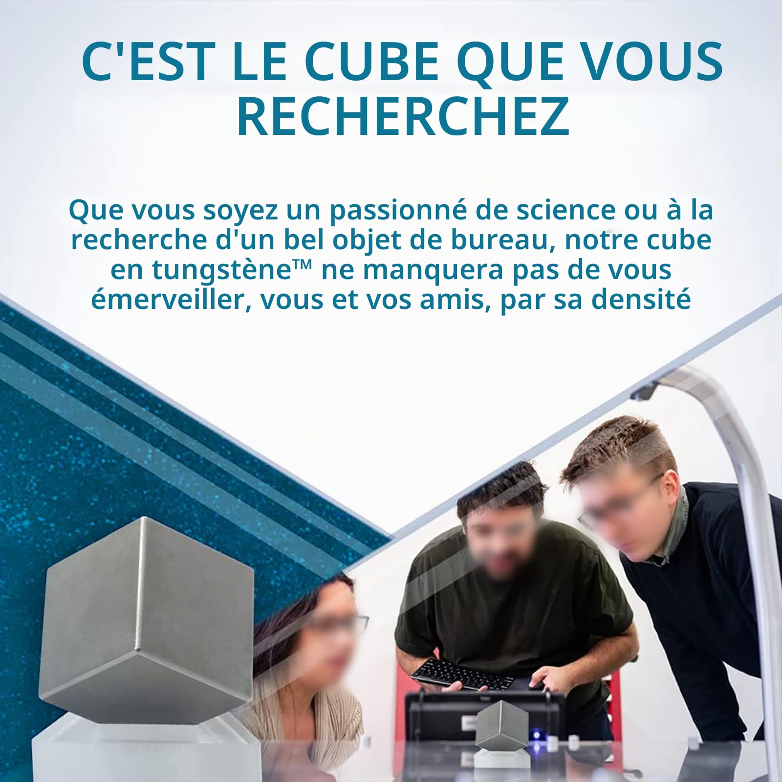 COYOUCO Cube en tungstène Cube de densité métallique Cube d'éléments à Haute densité en métal Pur pour Collections d'éléments Expérience de Laboratoire Matériel Passe-Temps,30 * 30 * 30mm