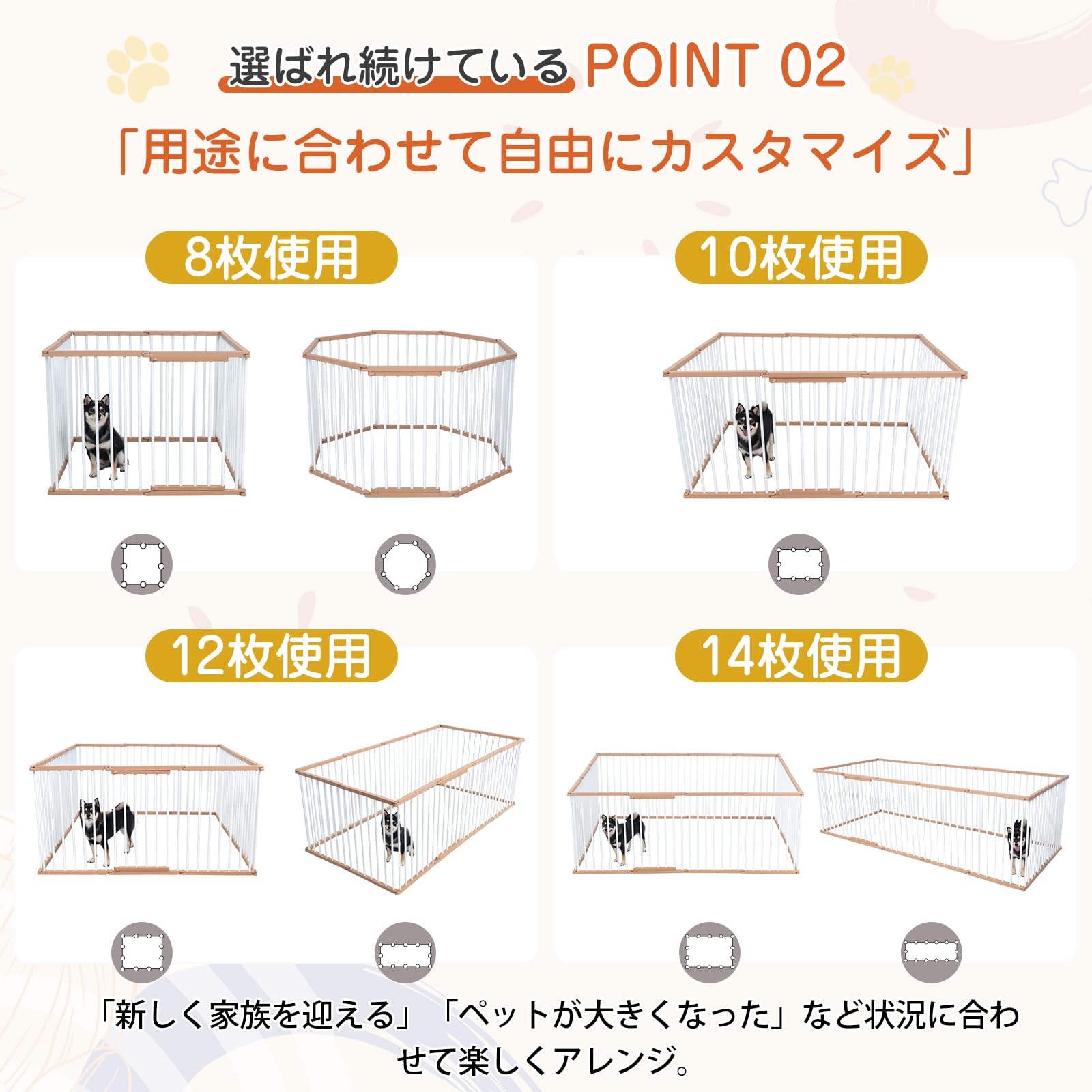 Amazon | Essgudo ペットフェンス 犬 ゲージ 小型犬 サークル 室内