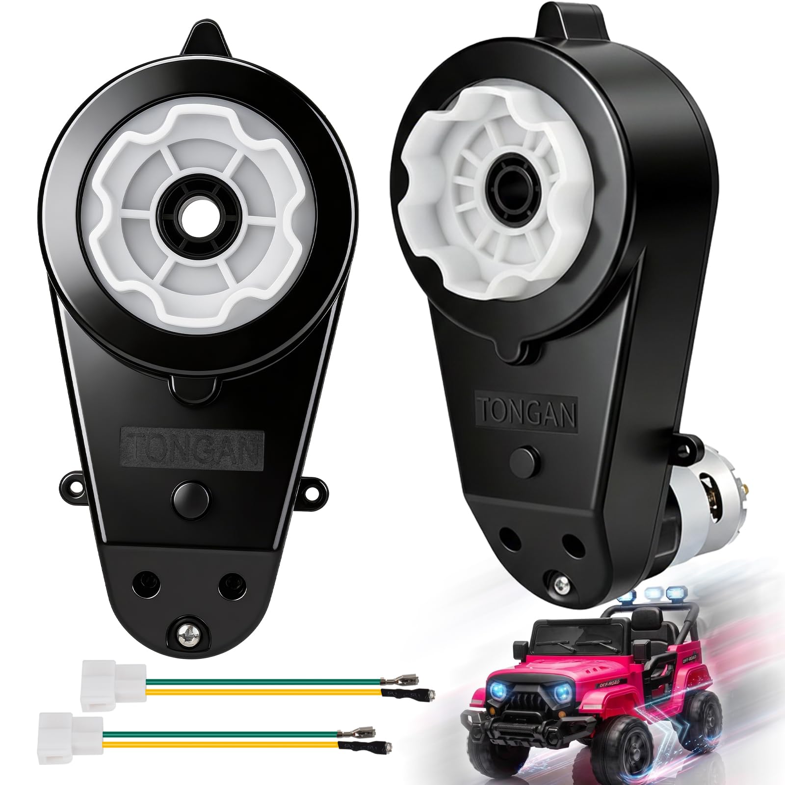 Photo 1 of 2Pcs 12V RS550 40000RPM Powered Wheels Motor High Speed Kids Ride On Car Gearbox Motor Electric Drive Engine for Kids Ride On Toys Car