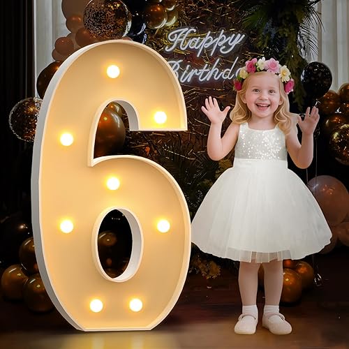 Miniatura 195 de Mixifox Letras V de marquesina de 3 pies, letras grandes iluminadas de 3 pies de alto con luces, letra de bebé grande para baby shower, boda