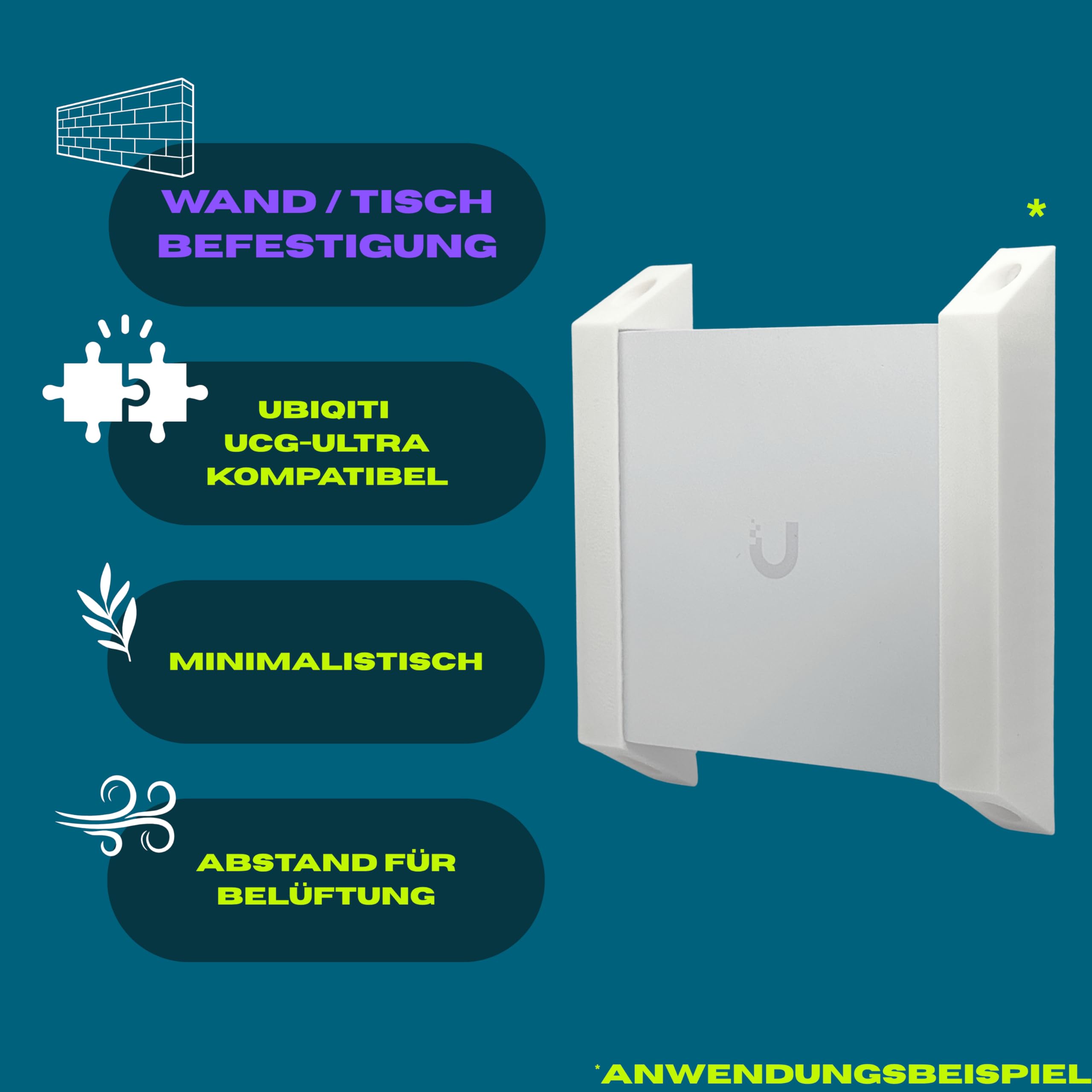 Ubiquiti UCG Ultra Supporto da Tavolo e Parete Bianco