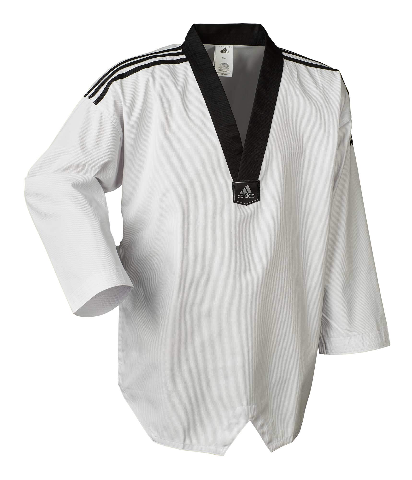 ADIDAS Senior Club Dobok, Bianco/Nero, 180 cm