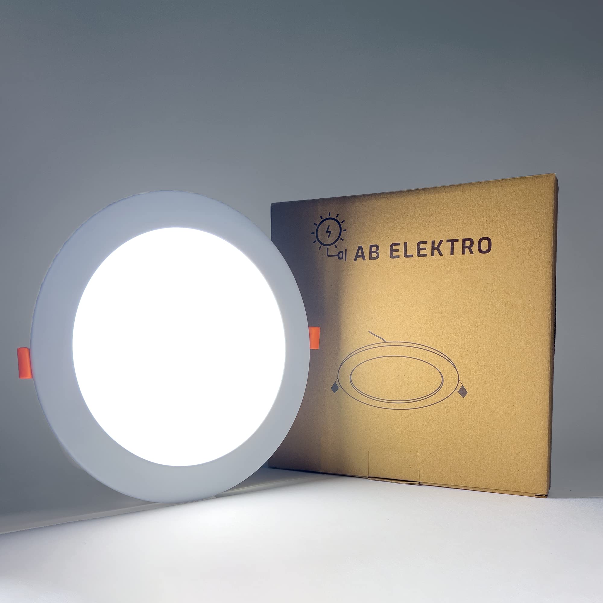 LED Einbaustrahler 230V flach - 8er Set - 24W LED Spot - 4200K - 274mm - IP20