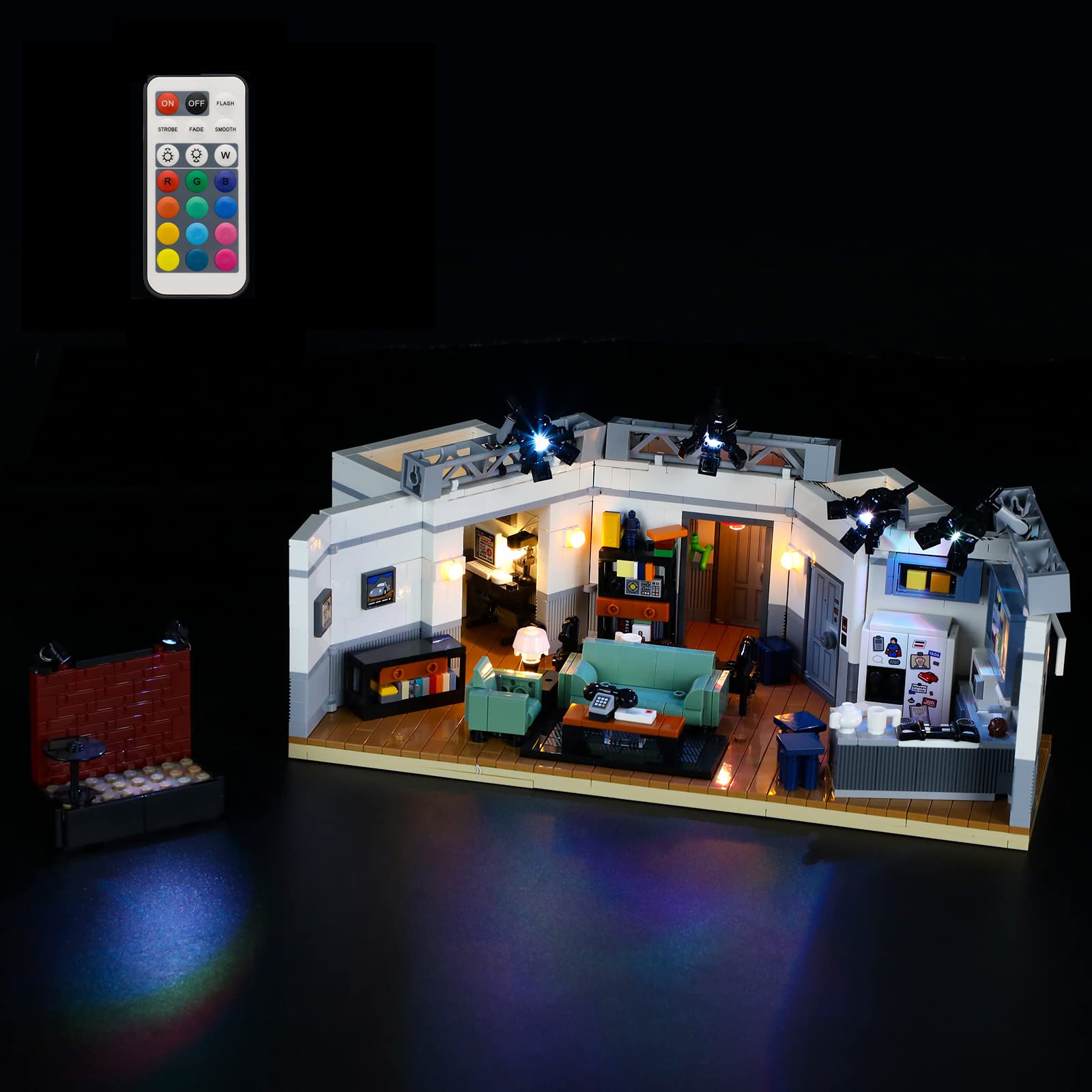 LED Light Kit (Remote Control) Compatible with Lego Seinfeld - for Ideas 21328 Building Model (Model Set Not Included)
