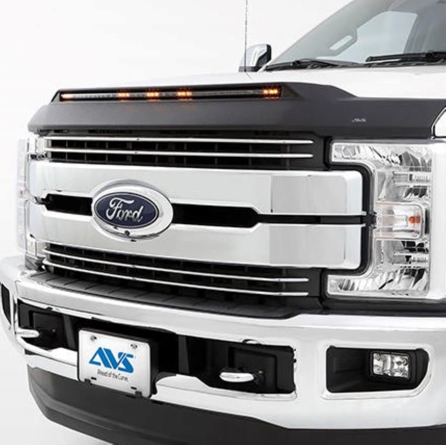 Auto Ventshade [AVS] Aeroskin Lightshield PRO/Hood Protector | Fits 2017-2022 Ford F-250, F-350, F-450, F-550 Super Duty | Low Profile Deflector/Bug Shield - 1 pc., Textured Black | 953135