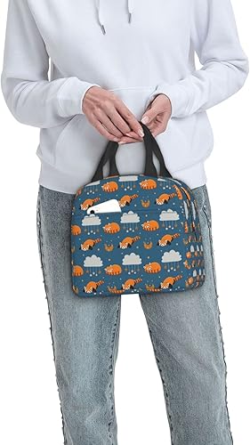 Miniatura 9 de VJXZVJ Bolsa de almuerzo con diseño de panda rojo para dormir, lonchera aislada portátil para acampar, viajes, trabajo, estilo 2