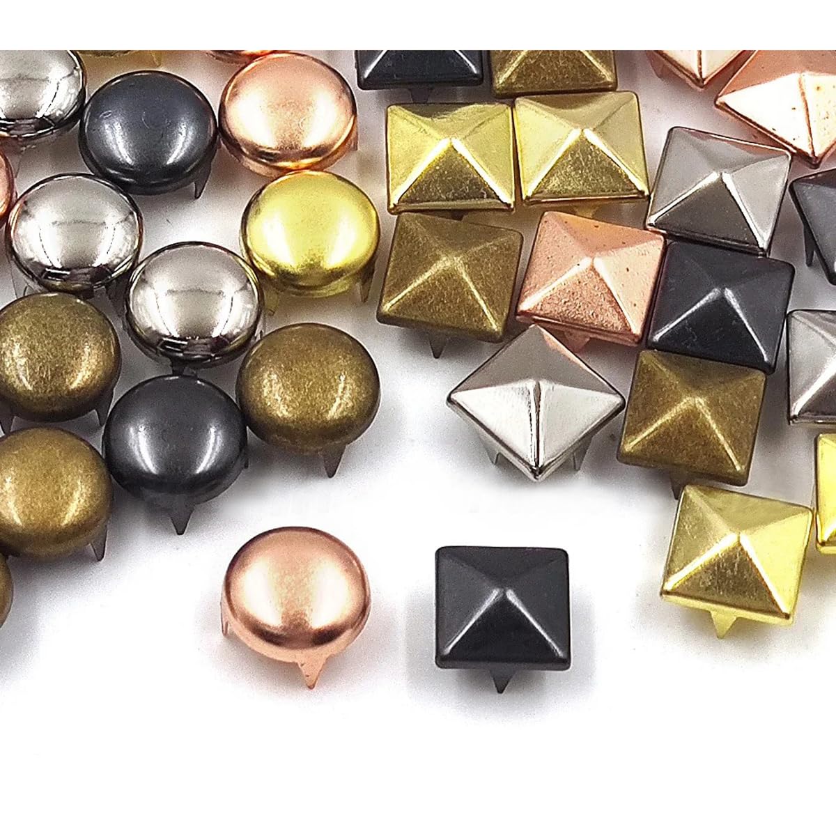 Amazon.com: LKXHarleya 100pcs 7mm Metal Pyramid Studs, 4 Prong