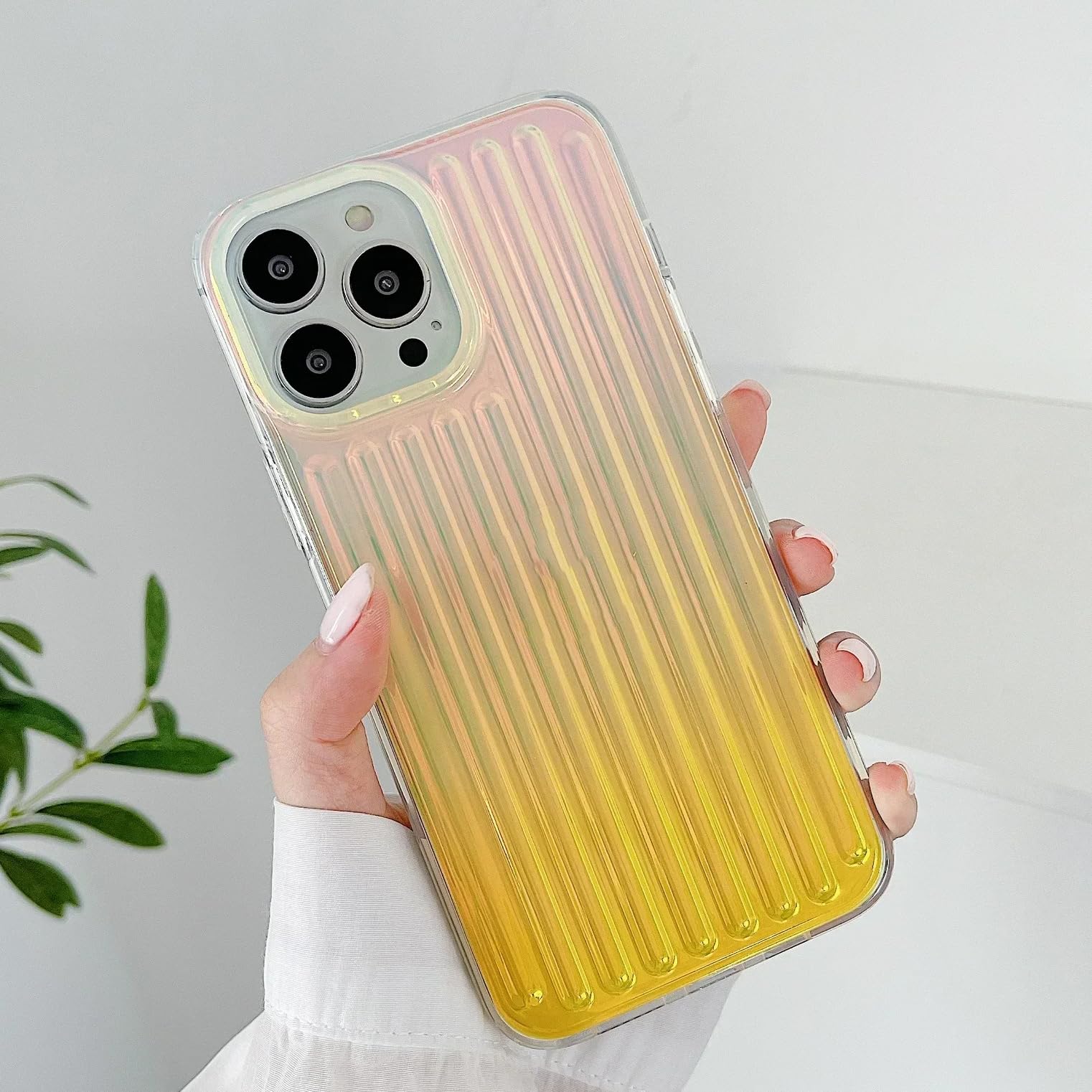 Coque iPhone 13 Pro Max antichoc transparente dégradé pailleté anti-chute de luxe - 7