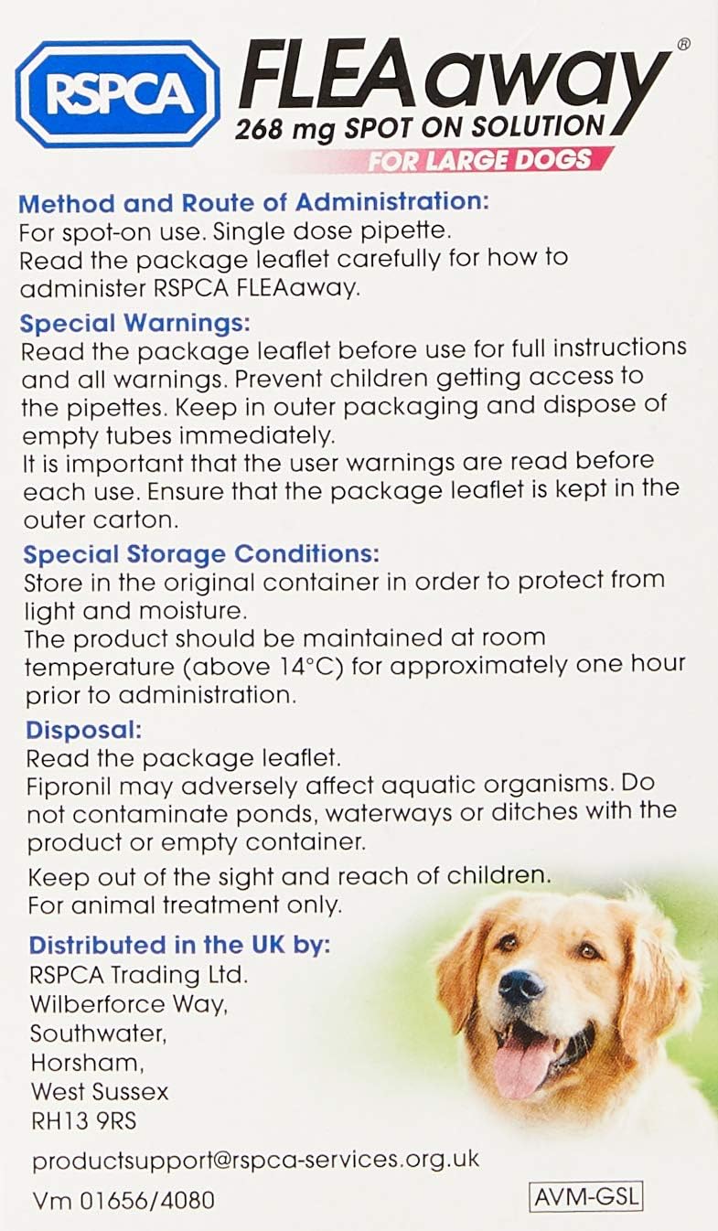 rspca flea away dog