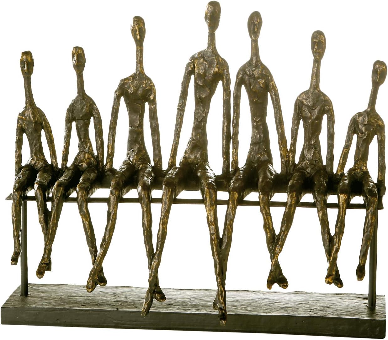 Sculpture, Resin Metal, Bronze Colour, Höhe 35 cm