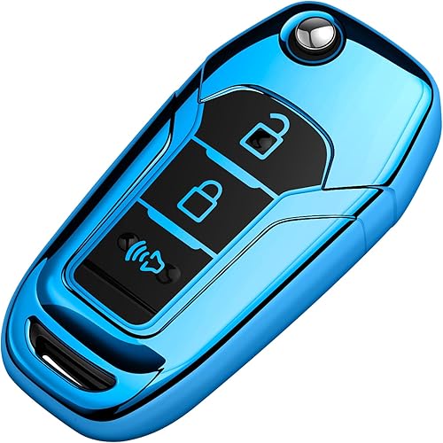 Tukellen Funda para llavero Ford de TPU suave, protección completa, compatible con Ford F150 F250 F350 F450 F550 Explorer Ranger Escape Key Shell