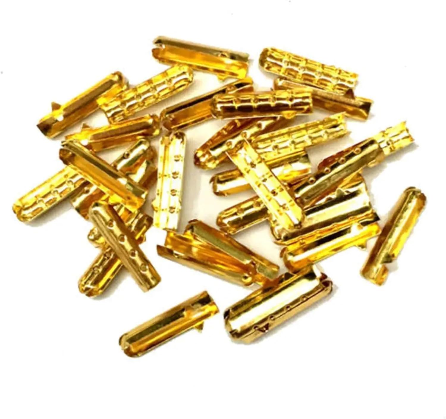 Shoe Lace Ends Tips 500 Pcs Shoelace Aglet Replacements – DIY Essential for Shoe Lace Tips Repair, Shoes Rope Head(Gold)