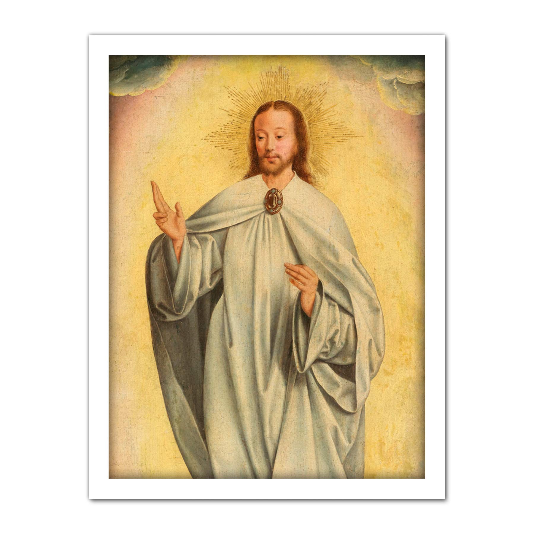 Artery8 Van Kalkar Transfiguration Of Christ Resurrection Artwork Framed Wall Art Print 18X24 Inch