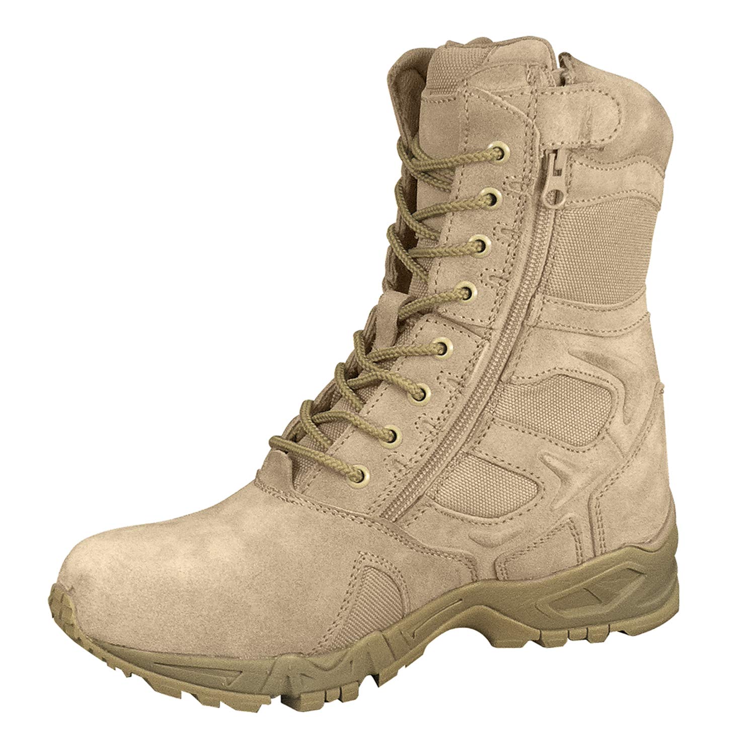 Rothco Forced Entry Deployment Boot with Side Zipper – 8 Inch Tactical Uniform Boots